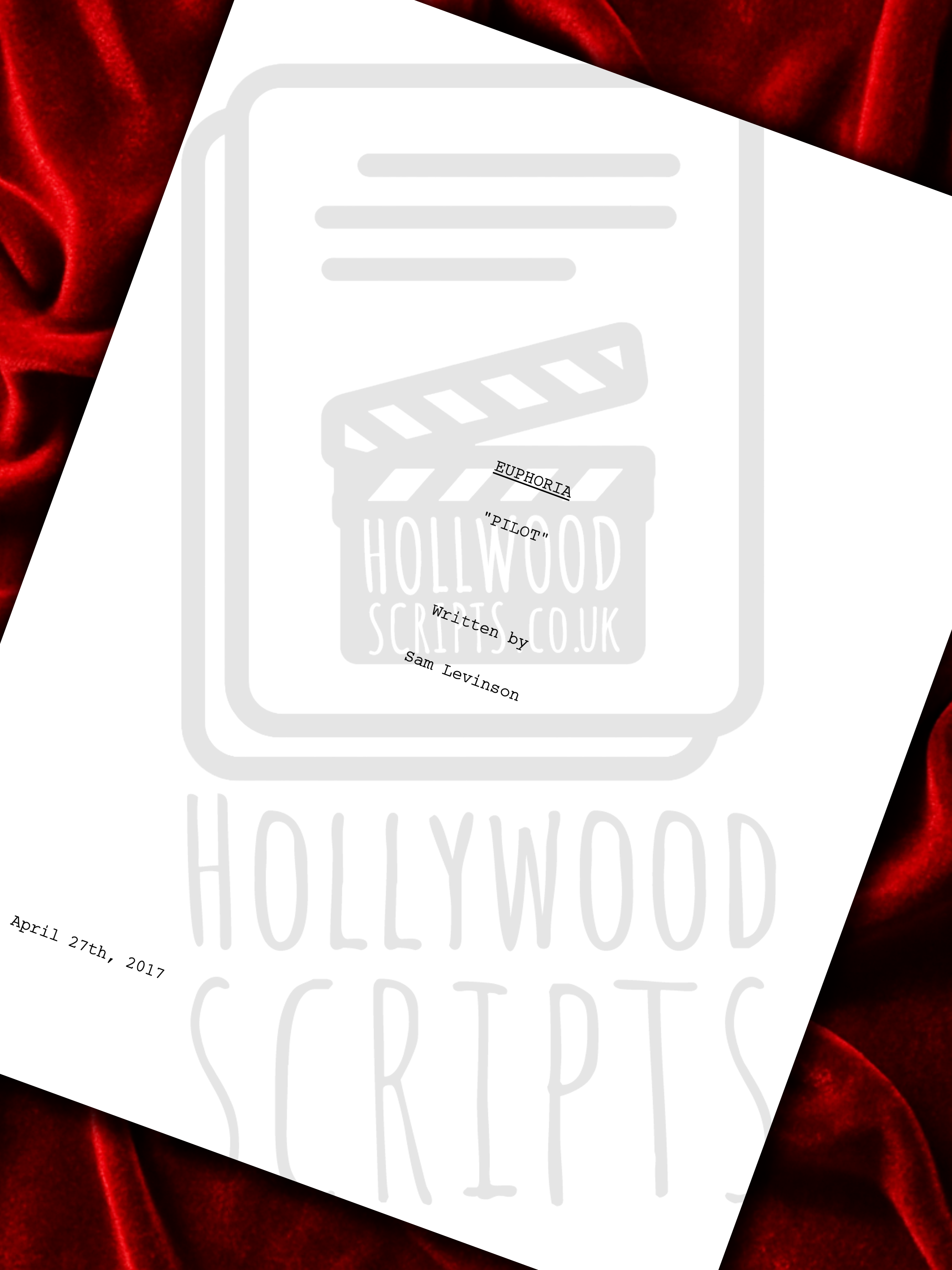 Euphoria Signed TV Show Pilot Script with Jacob Elordi, Sydney Sweeney, Zendaya Autographs