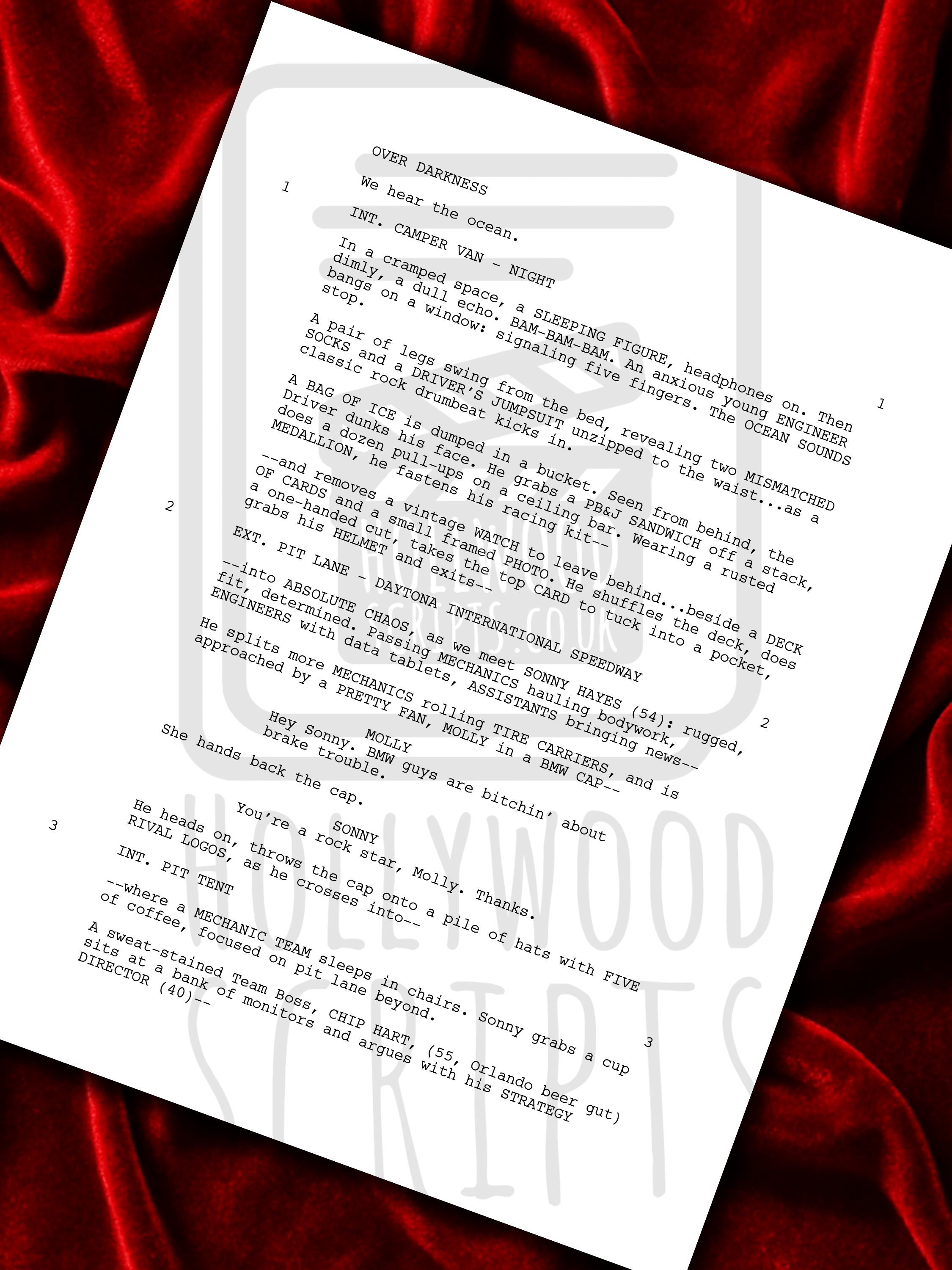 F1 The Movie, Formula 1, Signed Movie Script, Full Screenplay Reproduction + Cast Autographs