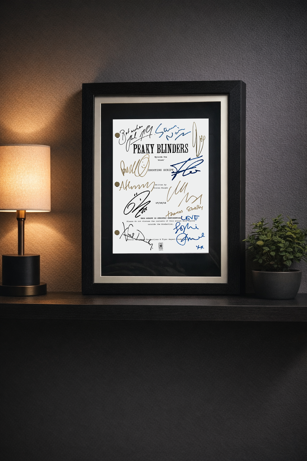 Peaky Blinders Signed Pilot TV Script with Cillian Murphy Autograph