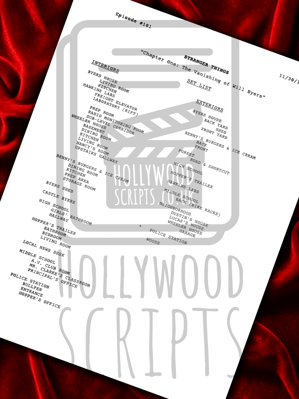 Stranger Things Signed TV Pilot Script, Full Screenplay Framed Reproduction + Cast Autographs, Upside Down, Demogorgon DND