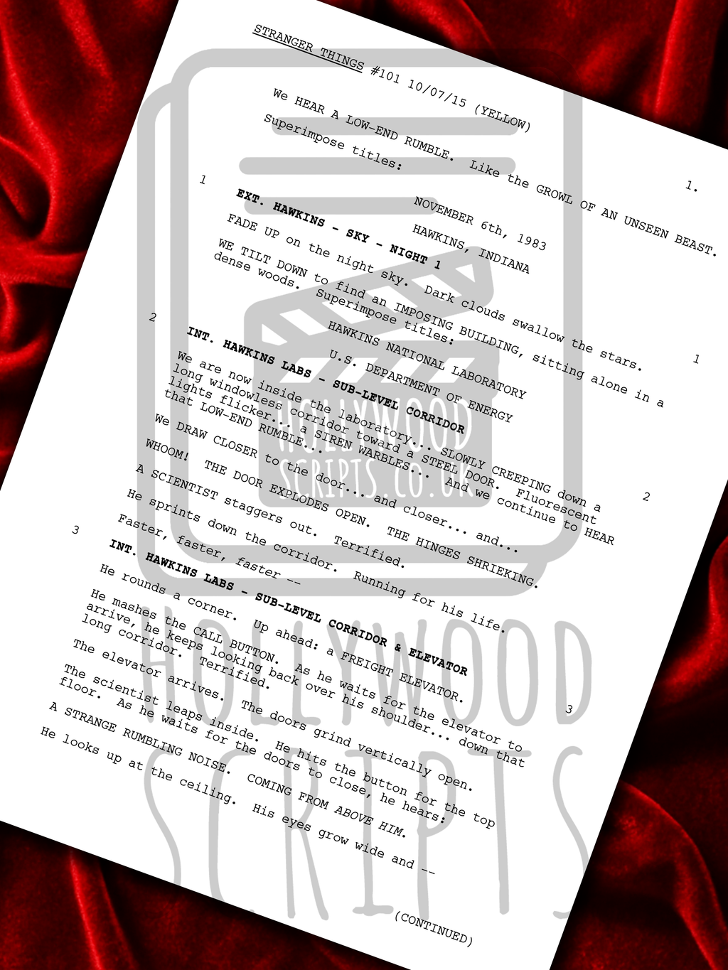 Stranger Things Signed TV Pilot Script, Full Screenplay Framed Reproduction + Cast Autographs, Upside Down, Demogorgon DND