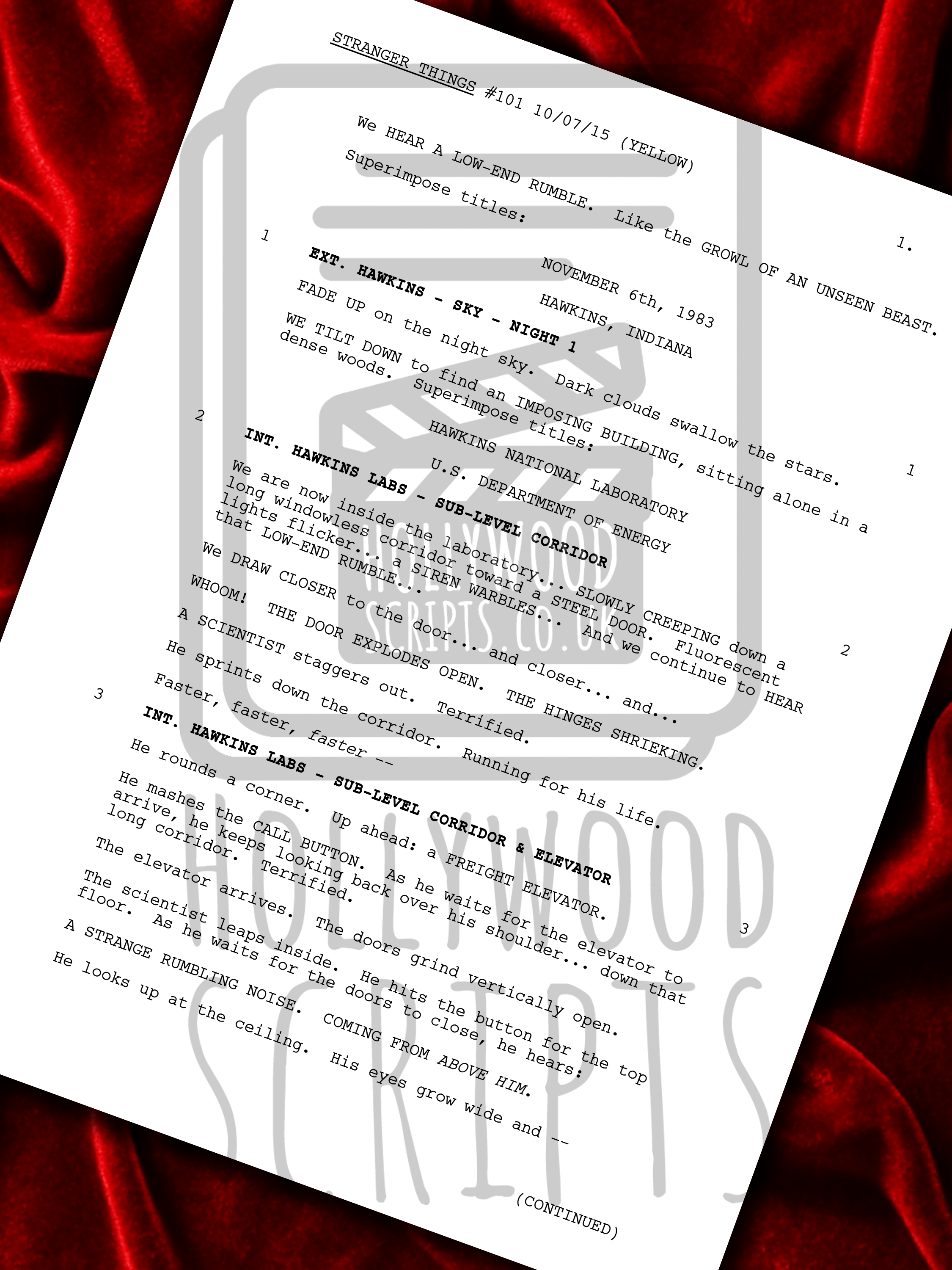 Stranger Things Signed TV Pilot Script, Full Screenplay Framed Reproduction + Cast Autographs, Upside Down, Demogorgon DND