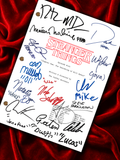 Stranger Things Signed TV Pilot Script, Full Screenplay Reproduction + Cast Autographs, Upside Down, Demogorgon DND