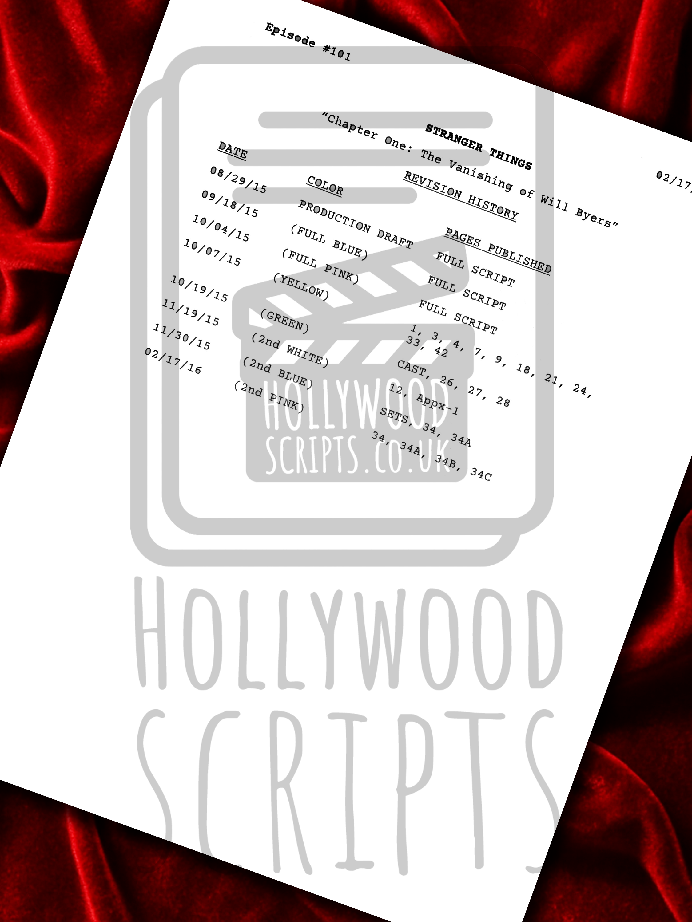 Stranger Things Signed TV Pilot Script, Full Screenplay Framed Reproduction + Cast Autographs, Upside Down, Demogorgon DND