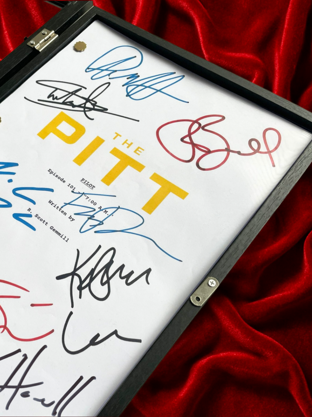 The Pitt Signed TV Pilot Script, Full Screenplay Reproduction + Cast Autographs with Noah Wyle Autograph