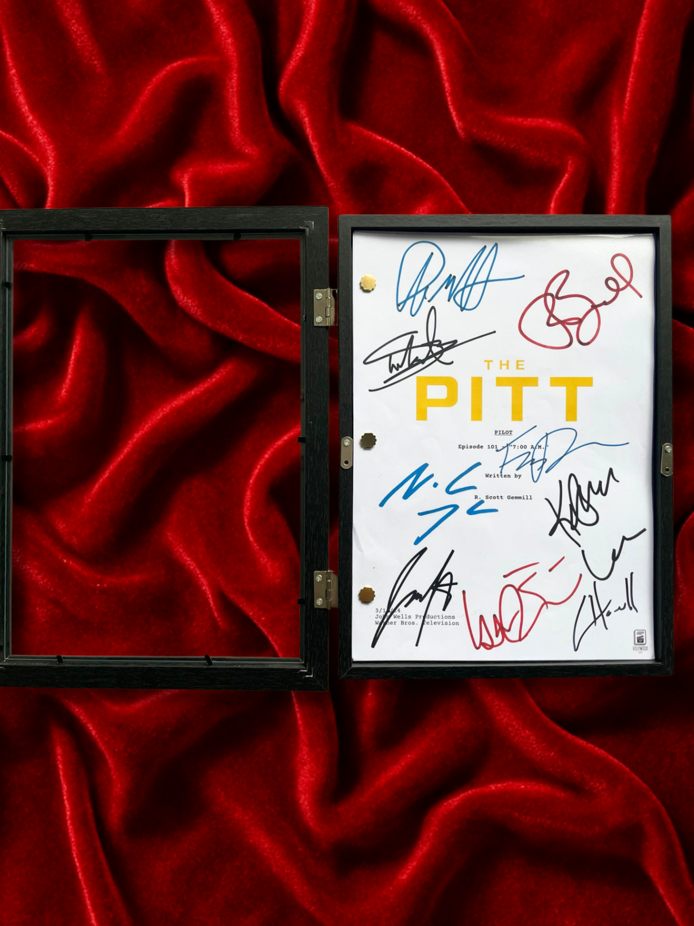 The Pitt Signed TV Pilot Script, Full Screenplay Reproduction + Cast Autographs with Noah Wyle Autograph