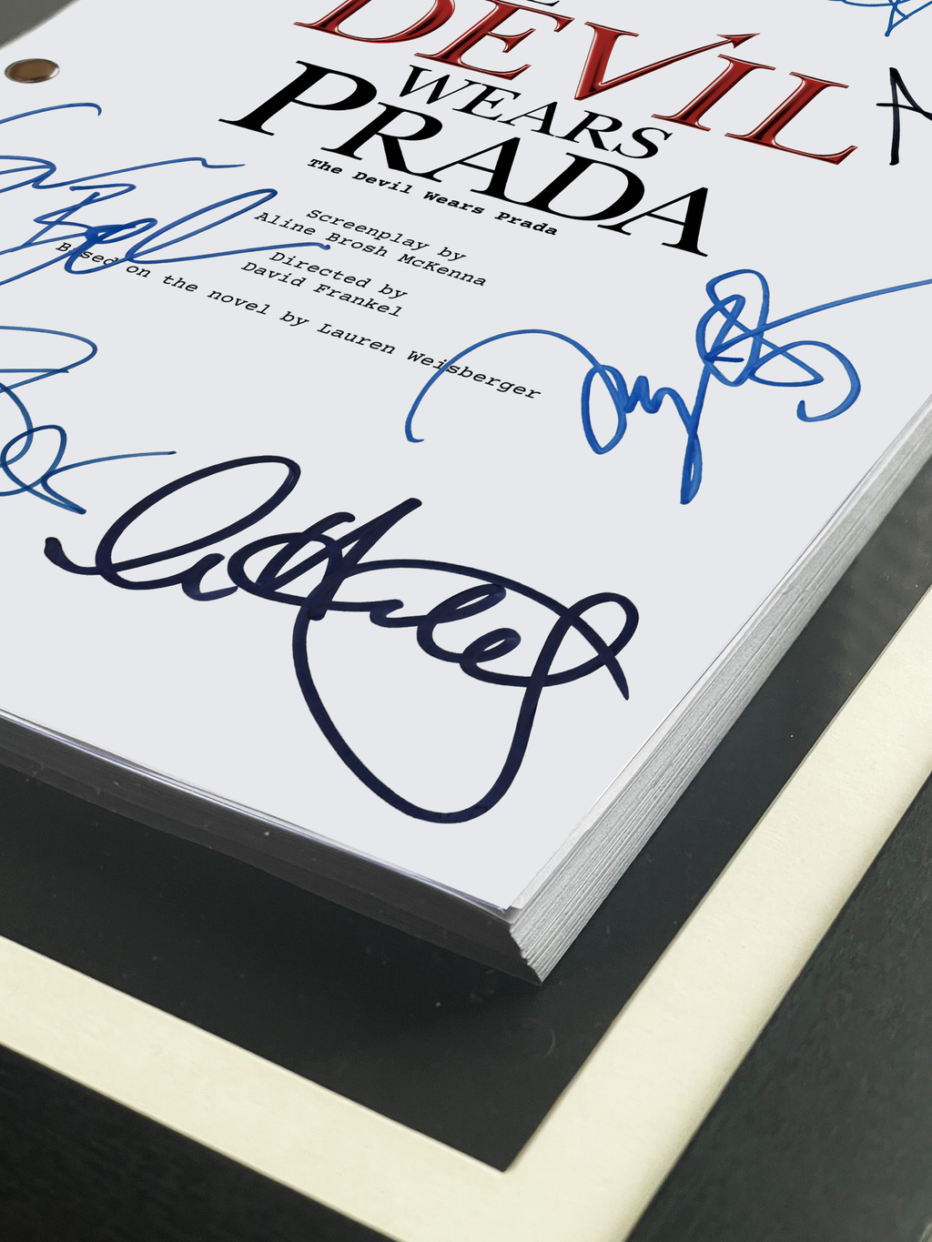 Devil Wears Prada, Signed Movie Script, Full Screenplay Reproduction + Cast Autographs