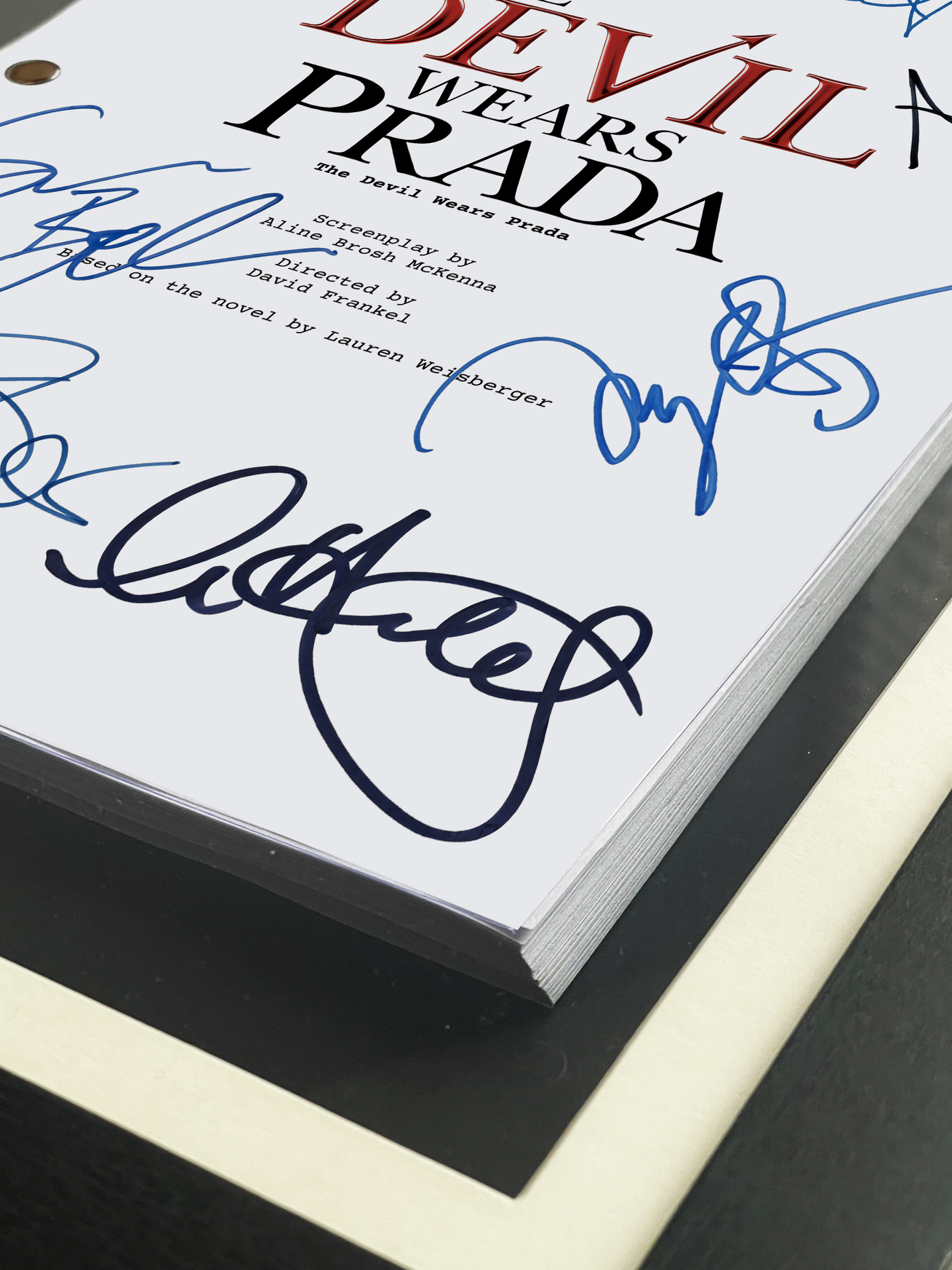 Devil Wears Prada, Signed Movie Script, Full Screenplay Reproduction + Cast Autographs