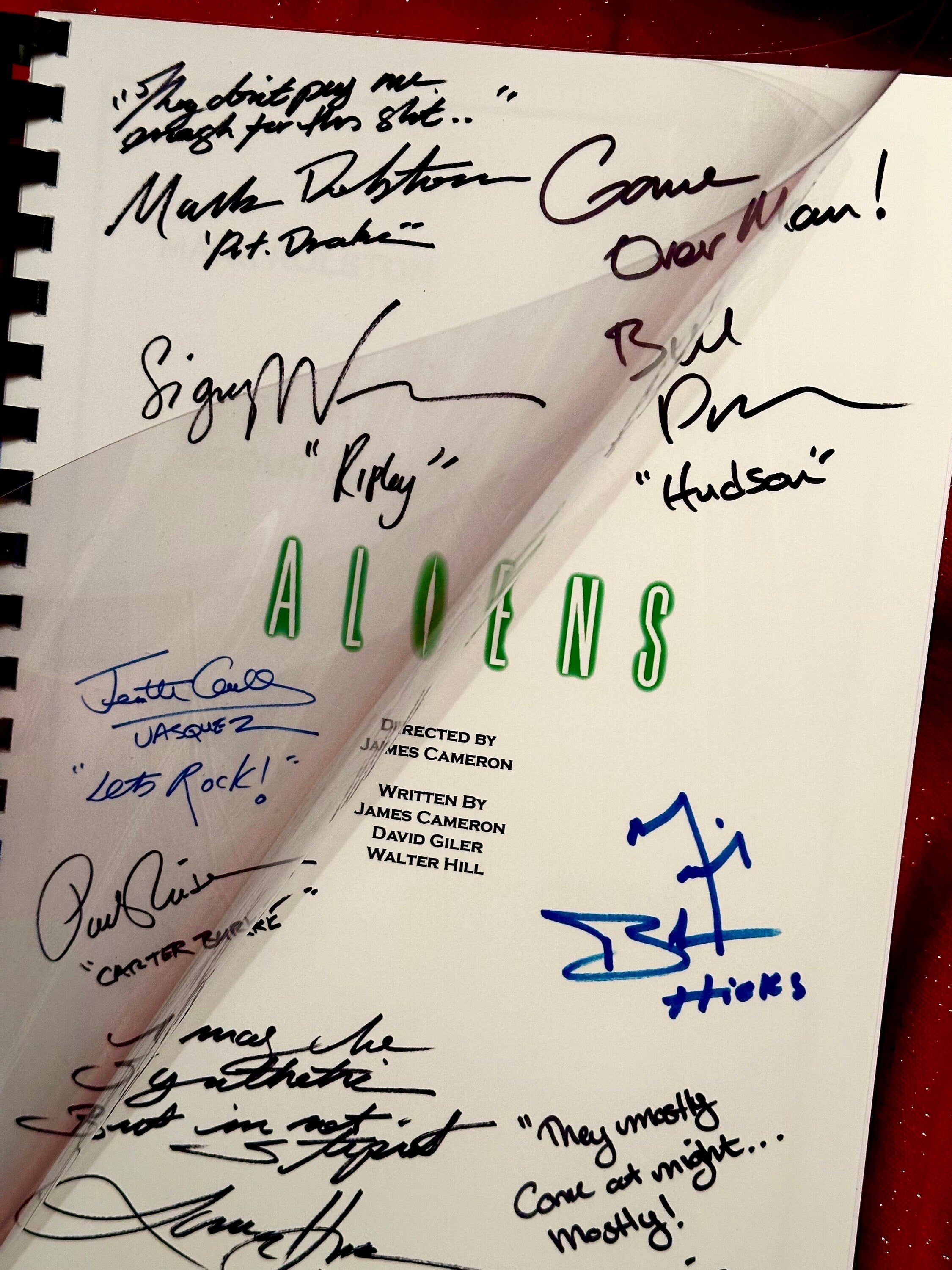 ALIENS Movie Script, screenplay, Birthday Gift, Movie Gift, Film Script, Cinema, Present, Gift idea.