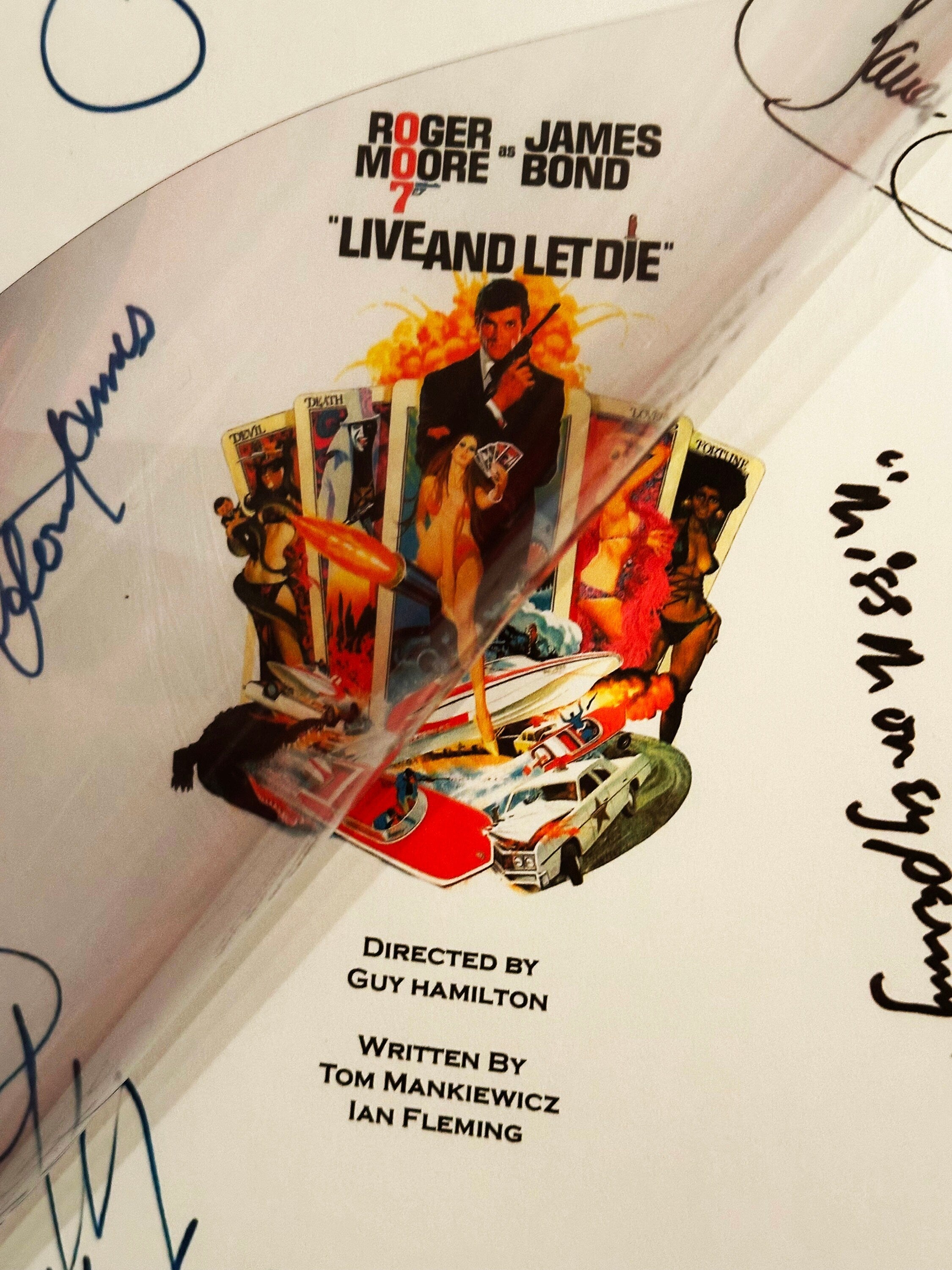 BOND Live And Let Die Signed Movie Script, Bond, James Bond, Birthday Gift, Movie Gift, Film Script, Autographs, Cinema, Gift, Present