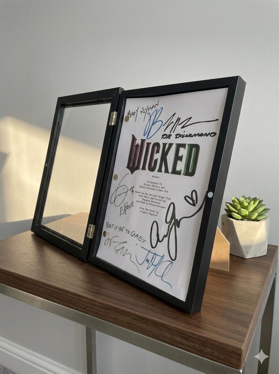 Wicked Signed Movie Script with Ariana Grande, Cynthia Erivo, Jeff Goldblum & Cast Autographs