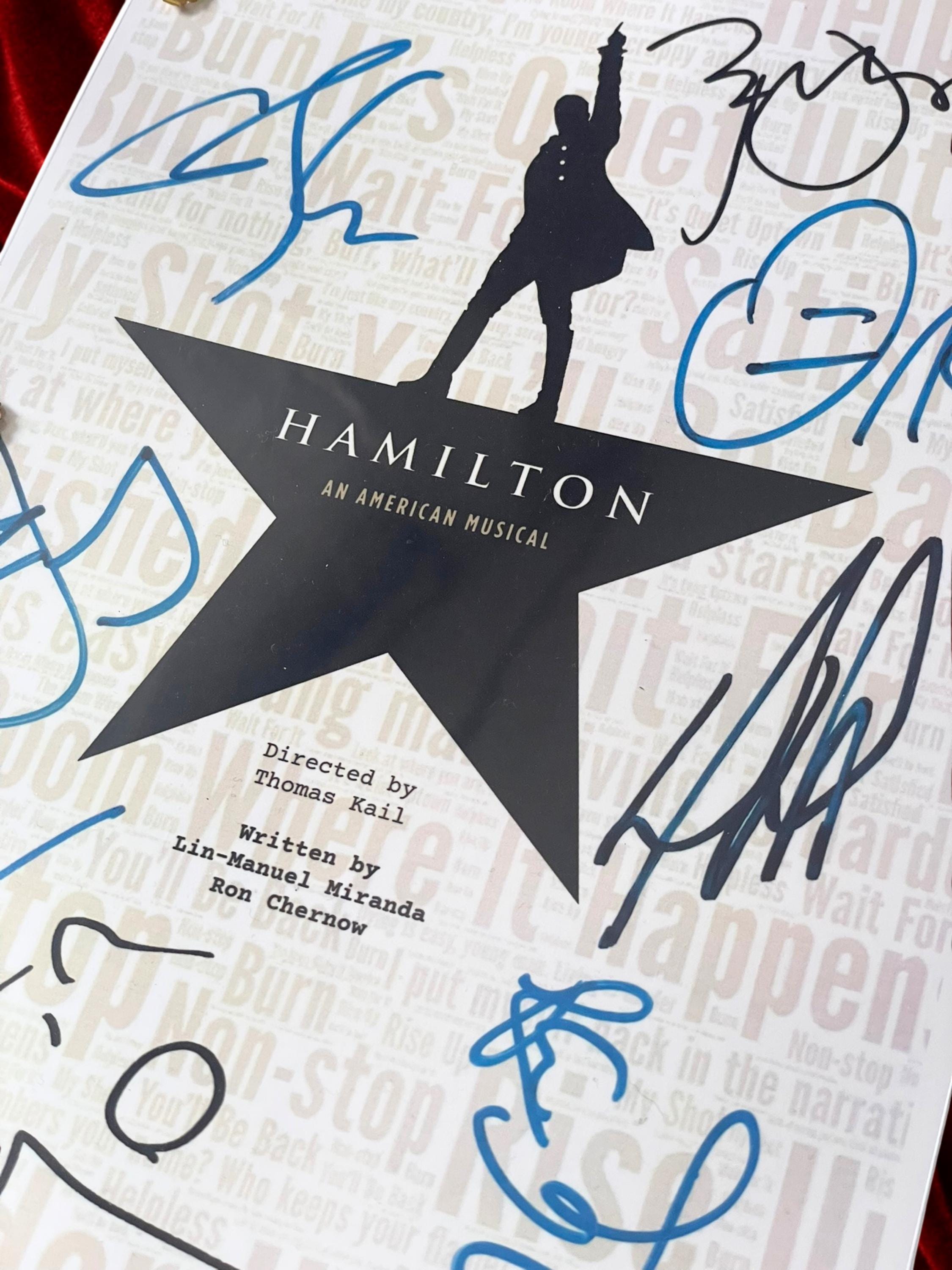Hamilton Musical, Signed Hamilton Merchandise Memorabilia with Lin-Manuel Miranda, Leslie Odom Jr., Phillipa Soo, Daveed Diggs & Cast Autographs