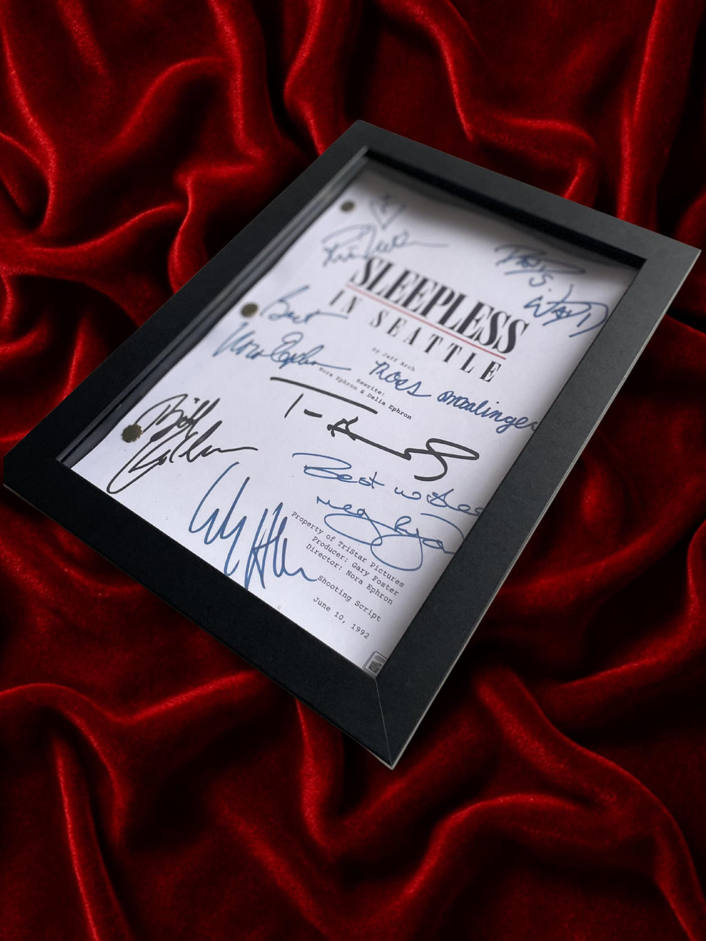 Sleepless In Seattle, Signed Movie Script, Full Screenplay Reproduction + Cast Autographs, Tom Hanks, Autograph, Memorabilia, Present