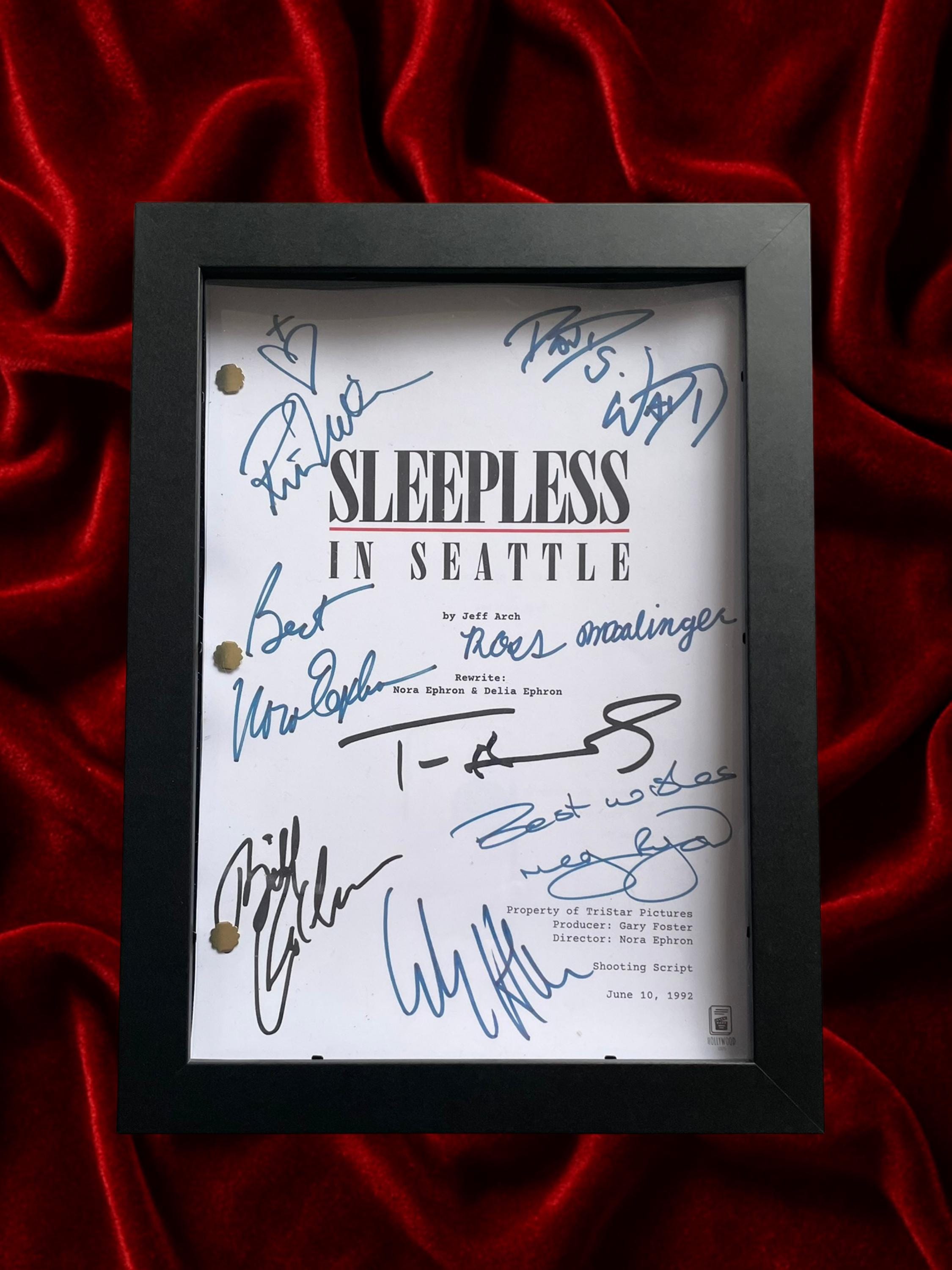 Sleepless In Seattle, Signed Movie Script, Full Screenplay Reproduction + Cast Autographs, Tom Hanks, Autograph, Memorabilia, Present