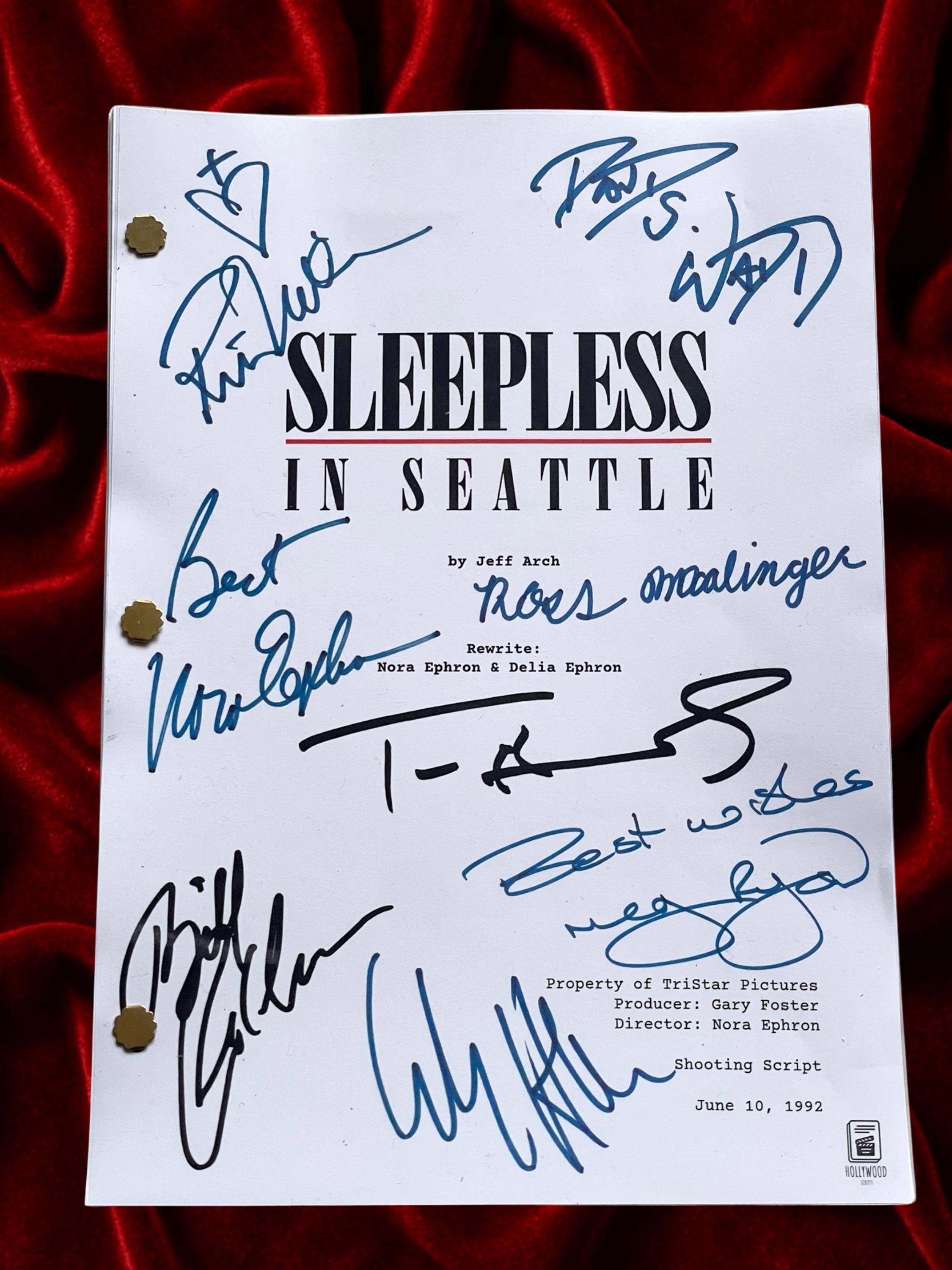 Sleepless In Seattle Signed Movie Script with Tom Hanks, Meg Ryan Autograph