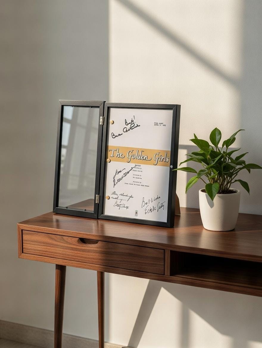 Golden Girls Signed Pilot TV Show Script with Betty White, Bea Arthur, Rue McClanahan & Estelle Getty Autographs