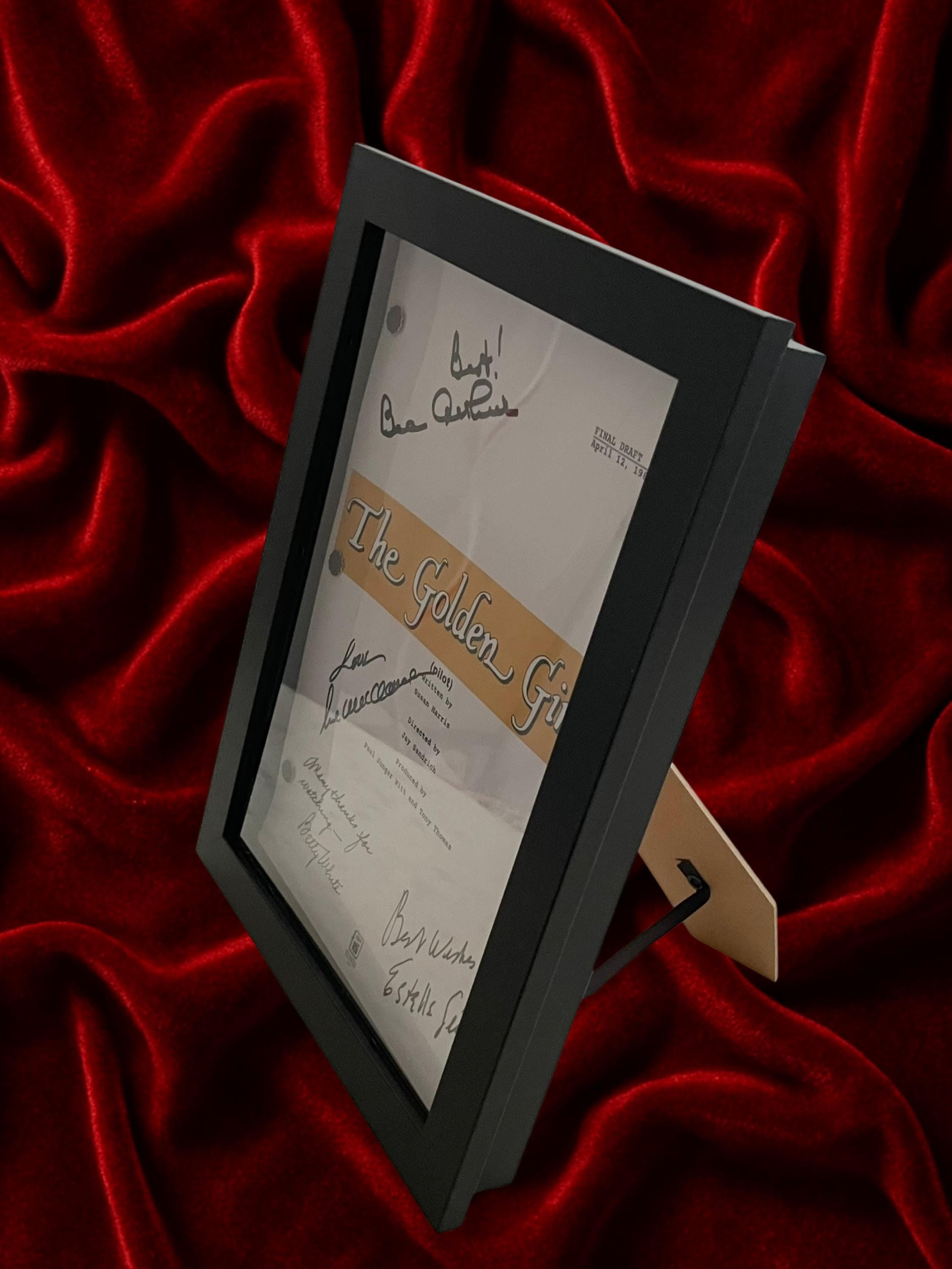 Golden Girls Signed Pilot TV Show Script with Betty White, Bea Arthur, Rue McClanahan & Estelle Getty Autographs