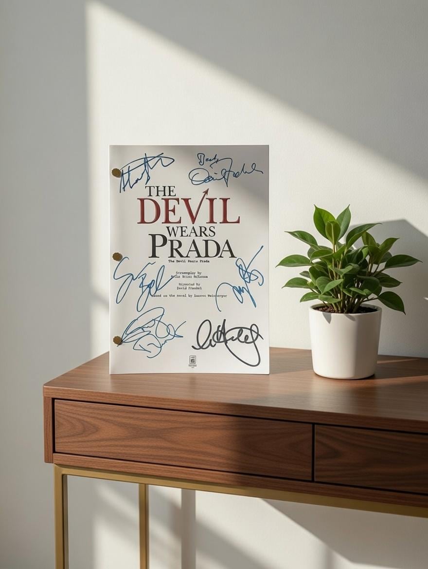 Devil Wears Prada, Signed Movie Script, Full Screenplay Reproduction + Cast Autographs