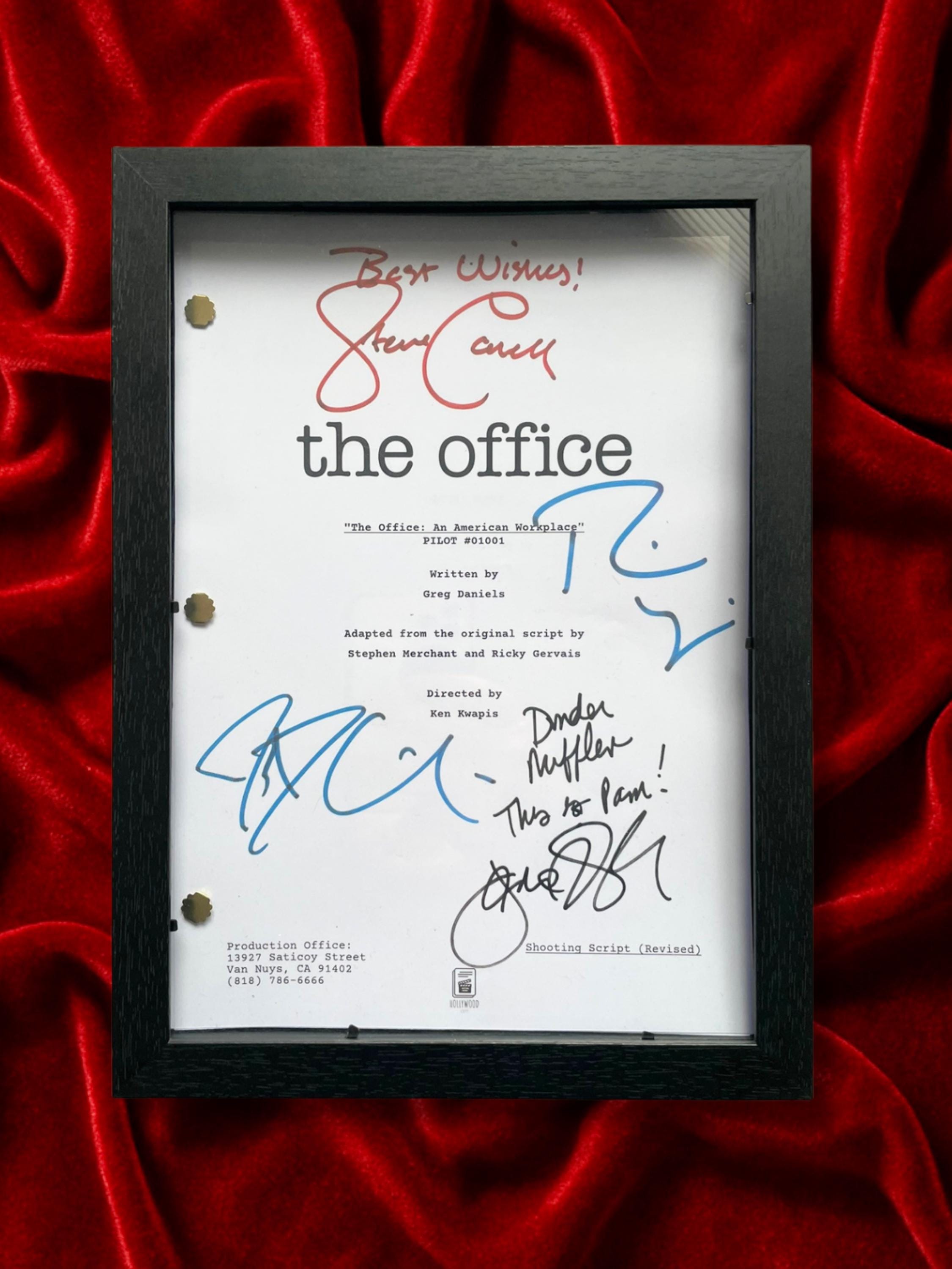 The Office Signed TV Pilot Script, Full Screenplay Reproduction + Cast Autographs, Dunder Mifflin, Jim & Pam