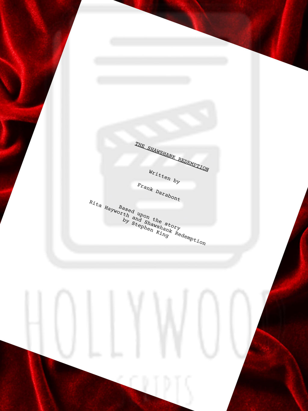 Shawshank Redemption, Signed Movie Script, Full Screenplay Reproduction + Cast Autographs, Morgan Freeman