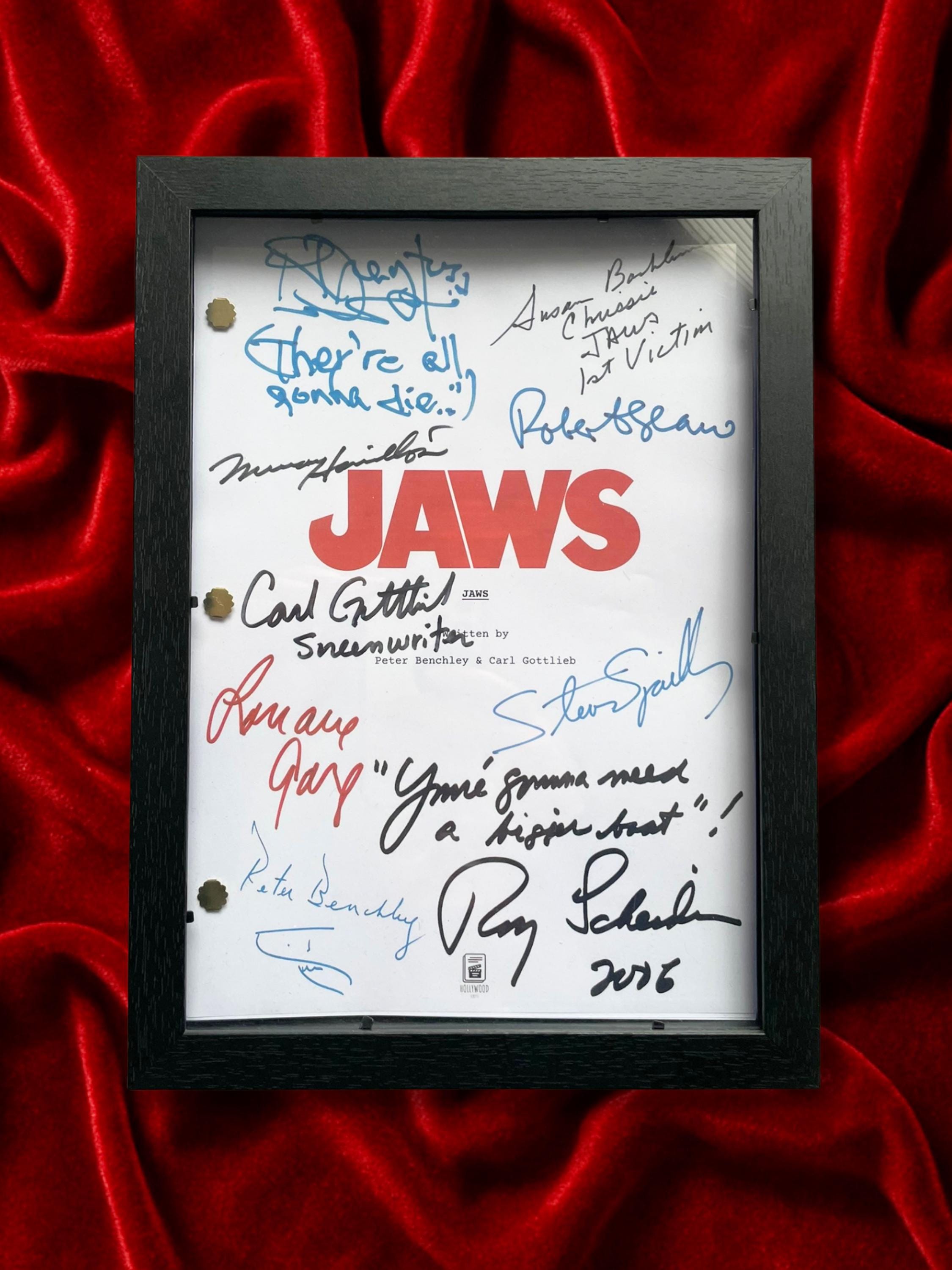 JAWS, Signed Movie Script, Full Screenplay Reproduction, We're Gonna Need Bigger Boat + Cast Autographs