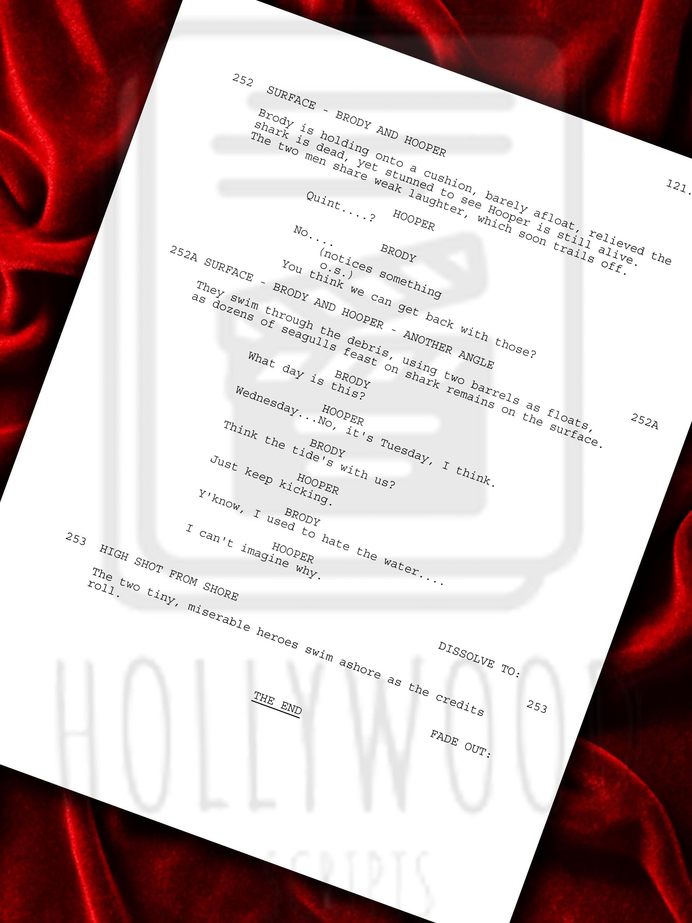 JAWS, Signed Movie Script, Full Screenplay Reproduction, We're Gonna Need Bigger Boat + Cast Autographs