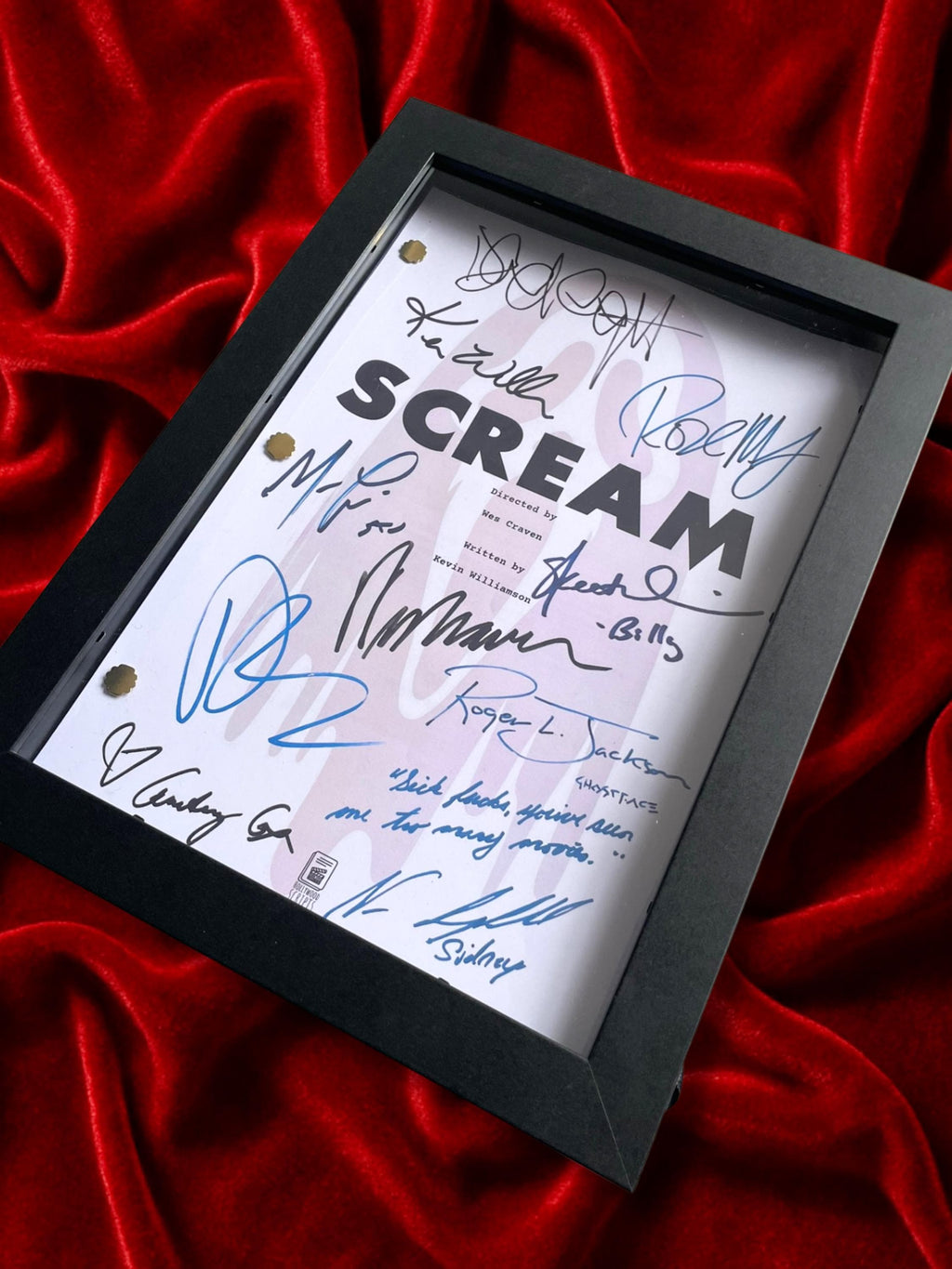 SCREAM, Signed Movie Script, Full Screenplay Reproduction + Cast Autographs, Scream Merch