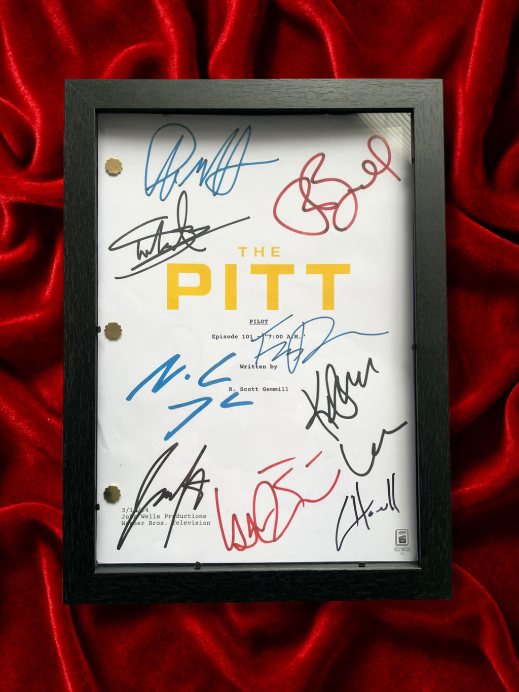 The Pitt TV Signed Pilot TV Show Script with Noah Wyle, Patrick Ball & Katherine LaNasa Autographs