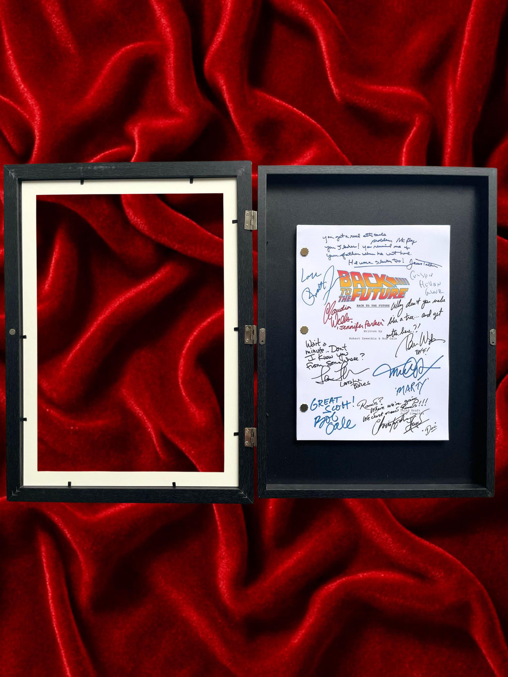 Back To The Future, Signed Movie Script, Full Screenplay Reproduction + Cast Autographs