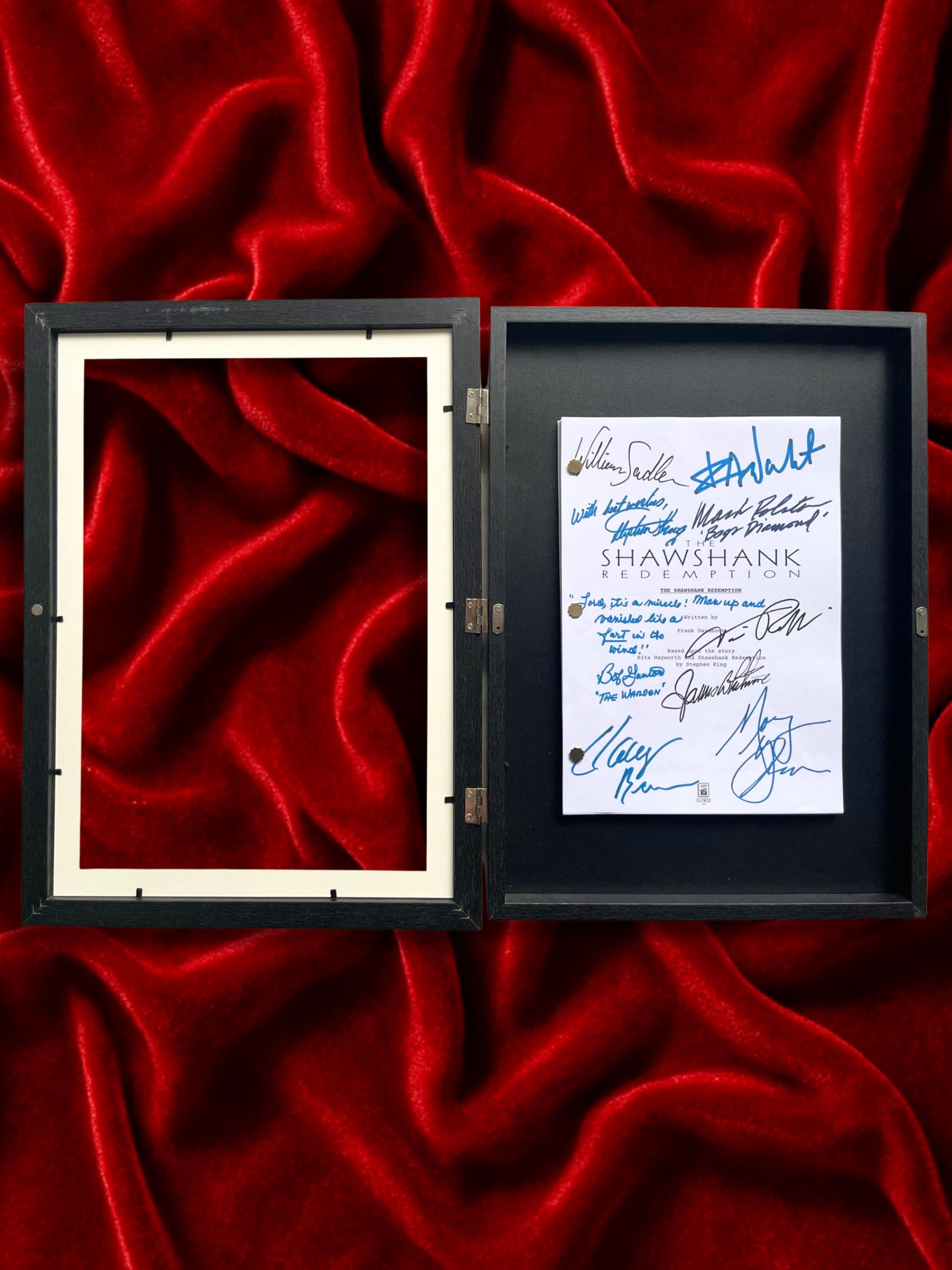 Shawshank Redemption, Signed Movie Script, Full Screenplay Reproduction + Cast Autographs, Morgan Freeman
