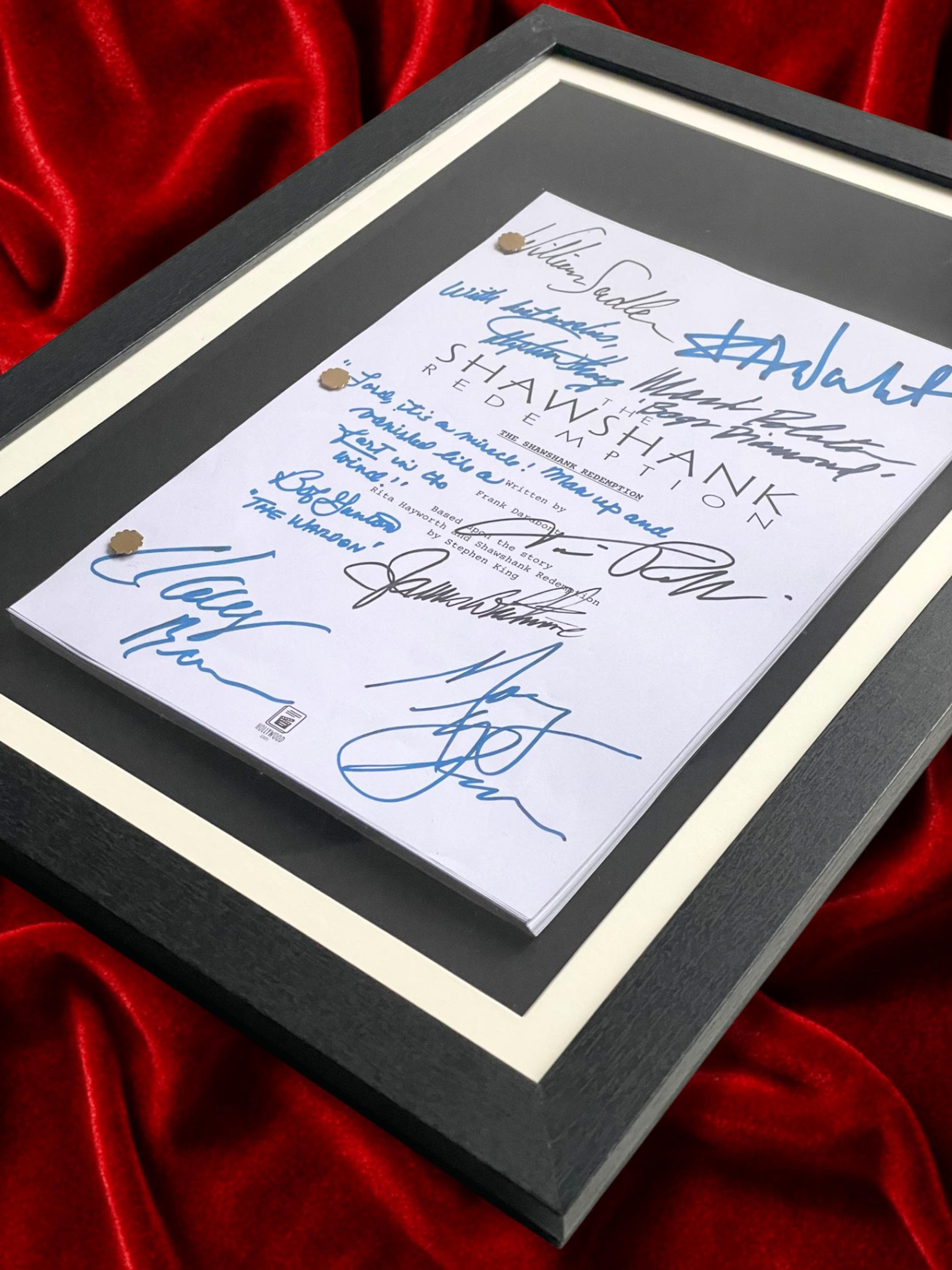 Shawshank Redemption, Signed Movie Script, Full Screenplay Reproduction + Cast Autographs, Morgan Freeman