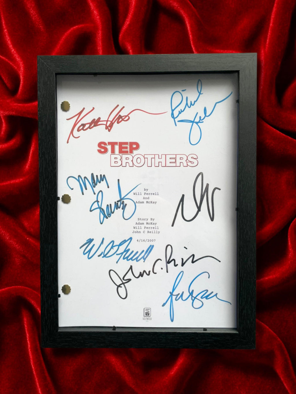 Step Brothers, Signed Movie Script, Full Screenplay Reproduction + Cast Autographs "Boats 'N Hoes" Prestige Worldwide