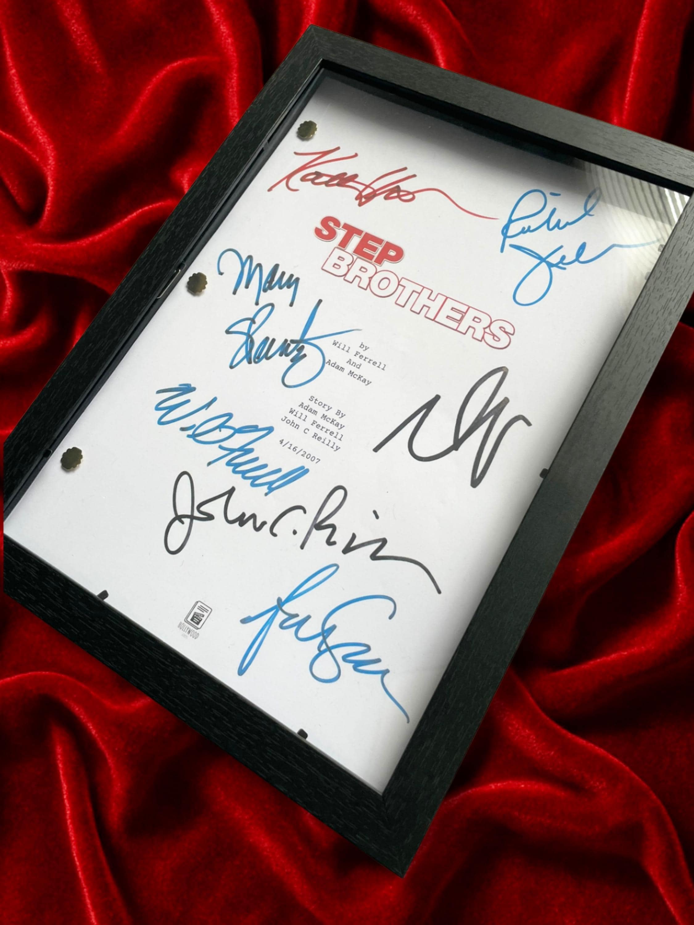 Step Brothers, Signed Movie Script, Full Screenplay Reproduction + Cast Autographs "Boats 'N Hoes" Prestige Worldwide