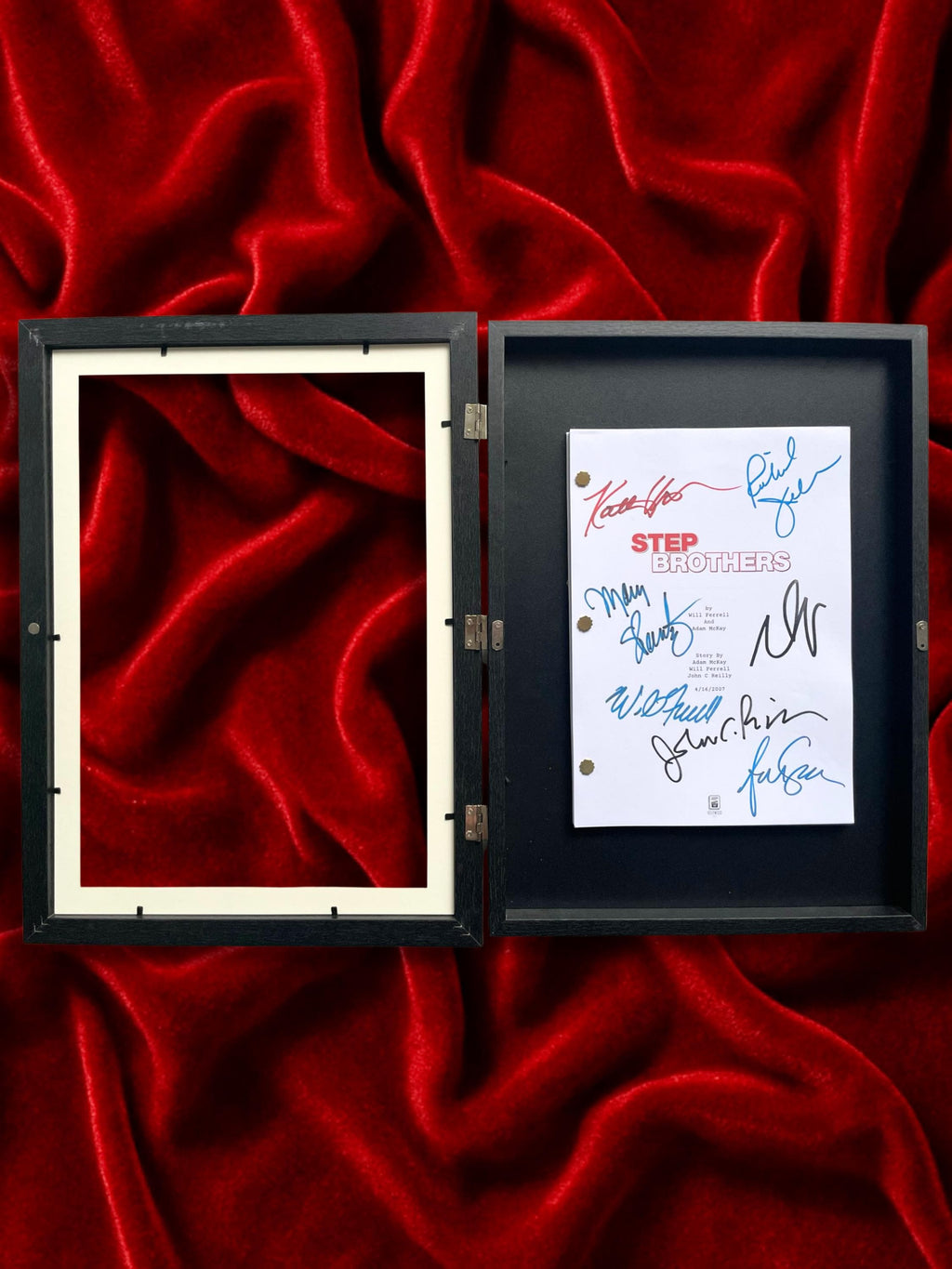 Step Brothers, Signed Movie Script, Full Screenplay Reproduction + Cast Autographs "Boats 'N Hoes" Prestige Worldwide