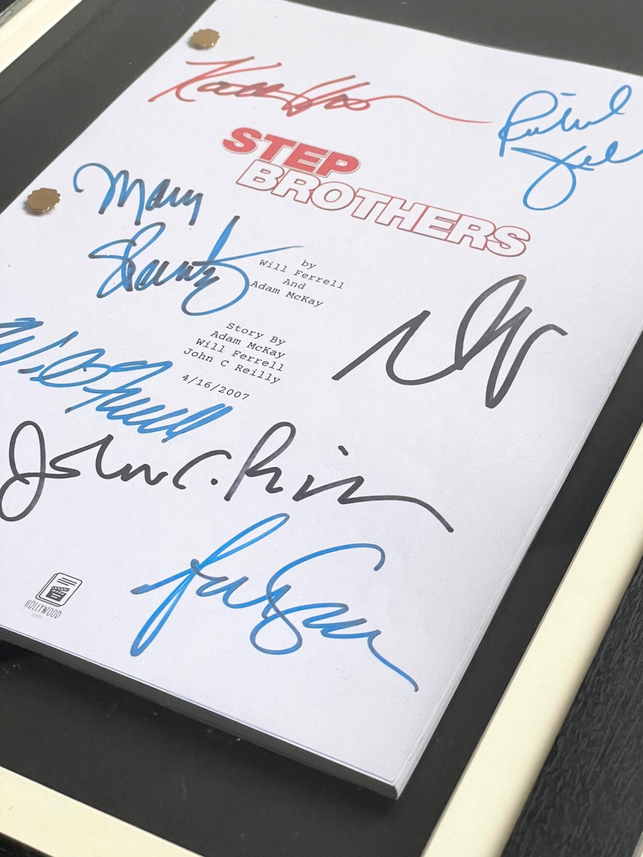 Step Brothers Signed Movie Script Framed Reproduction
