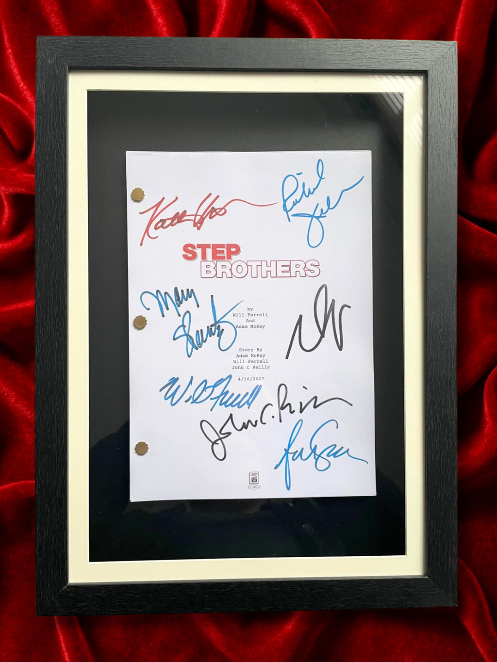 Step Brothers Signed Movie Script Framed Reproduction