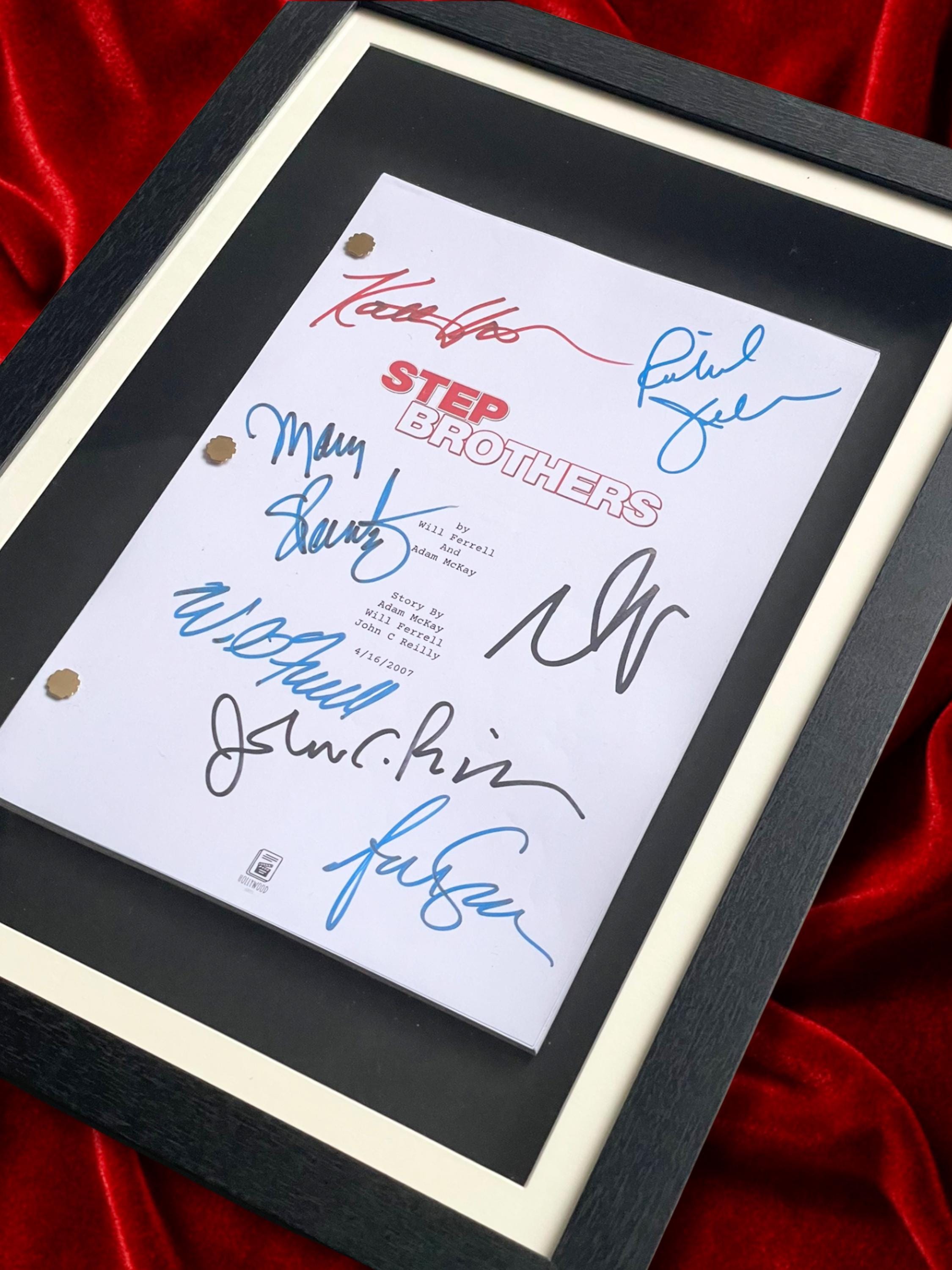 Step Brothers, Signed Movie Script, Full Screenplay Reproduction + Cast Autographs "Boats 'N Hoes" Prestige Worldwide