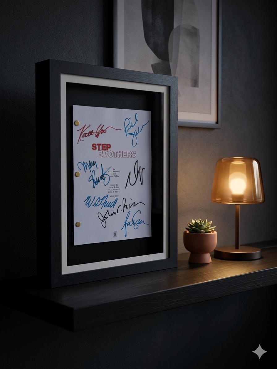 Step Brothers Signed Movie Script Framed Reproduction