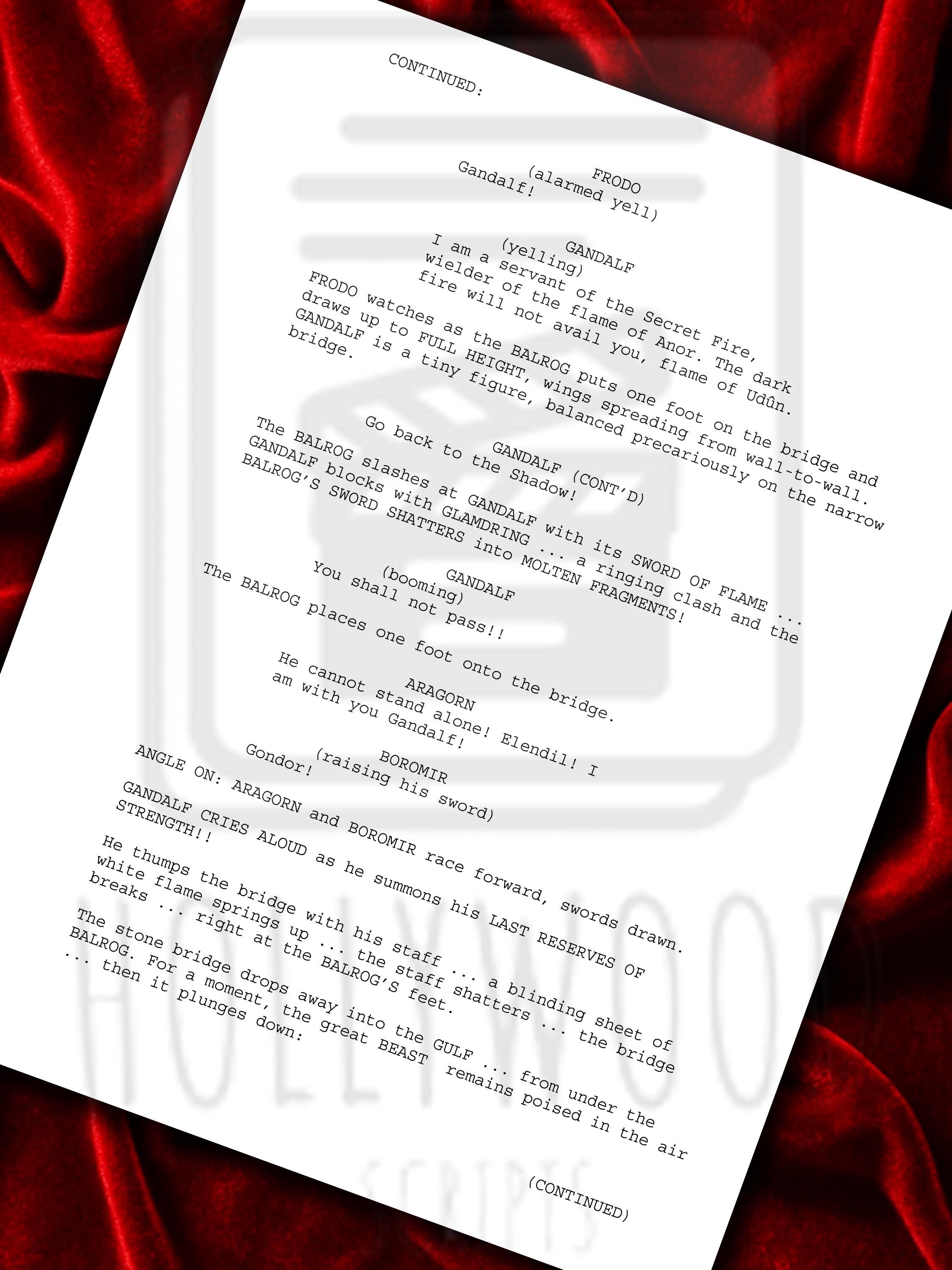 Lord of The Rings: Fellowship Of The Rings, Signed Movie Script with Elijah Wood, Orlando Bloom, Sean Bean & Cast Autographs