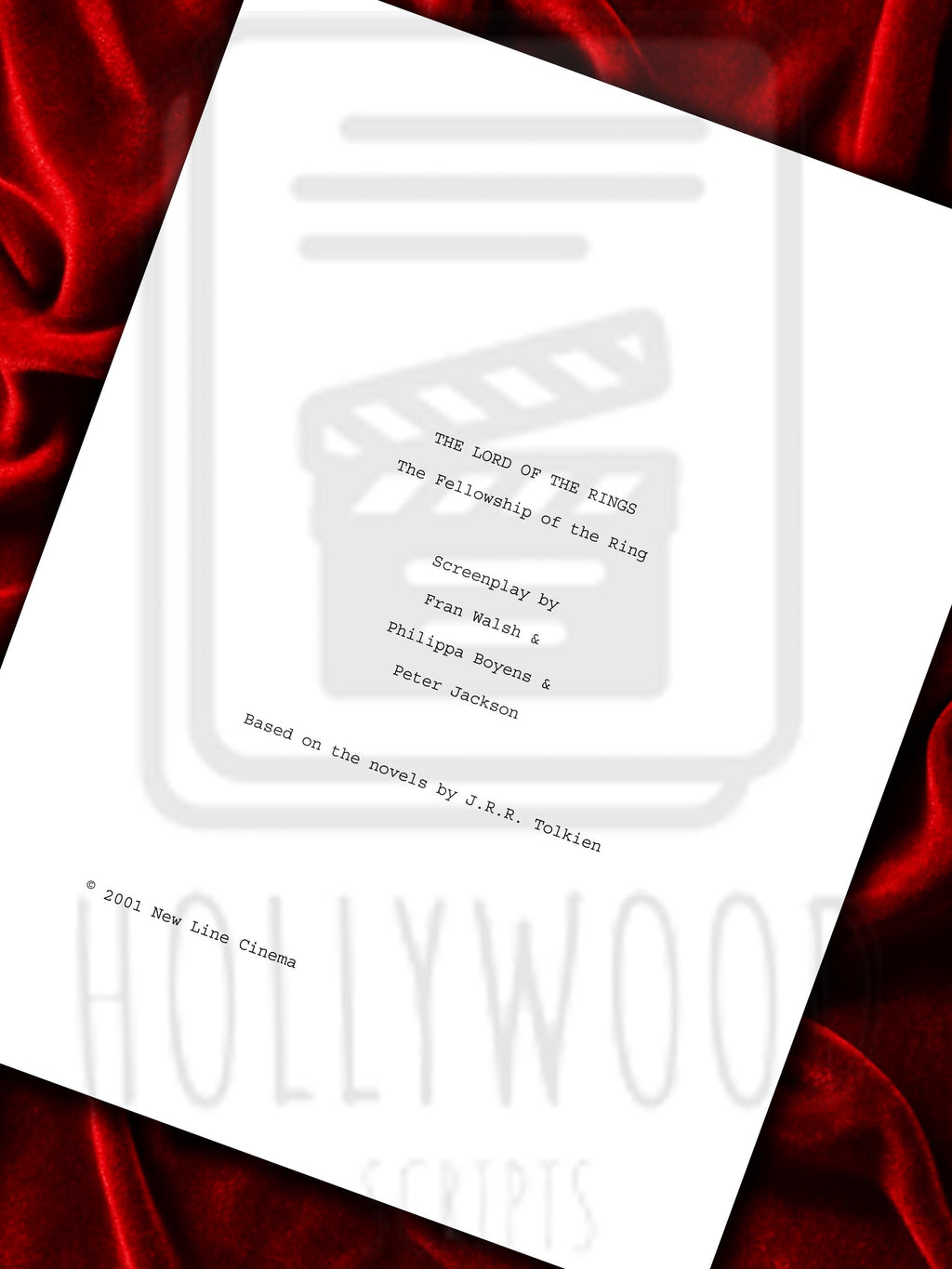 Lord of The Rings: Fellowship Of The Rings, Signed Movie Script Reproduction, Full Screenplay + Cast Autographs