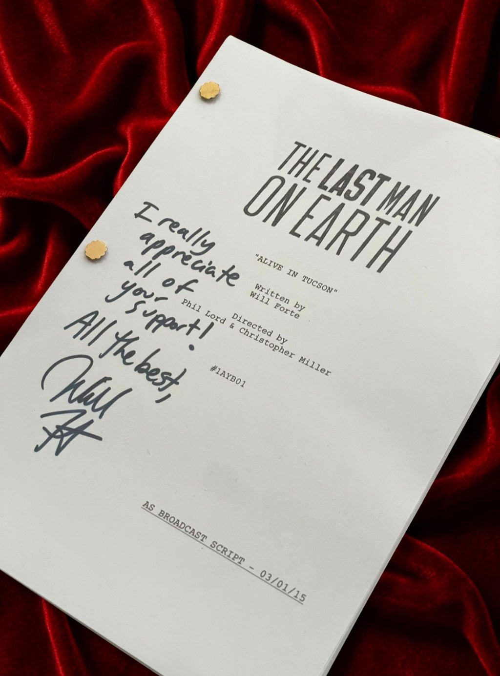 Last Man On Earth, Signed TV Pilot Script, Full Screenplay Reproduction + Cast Autographs