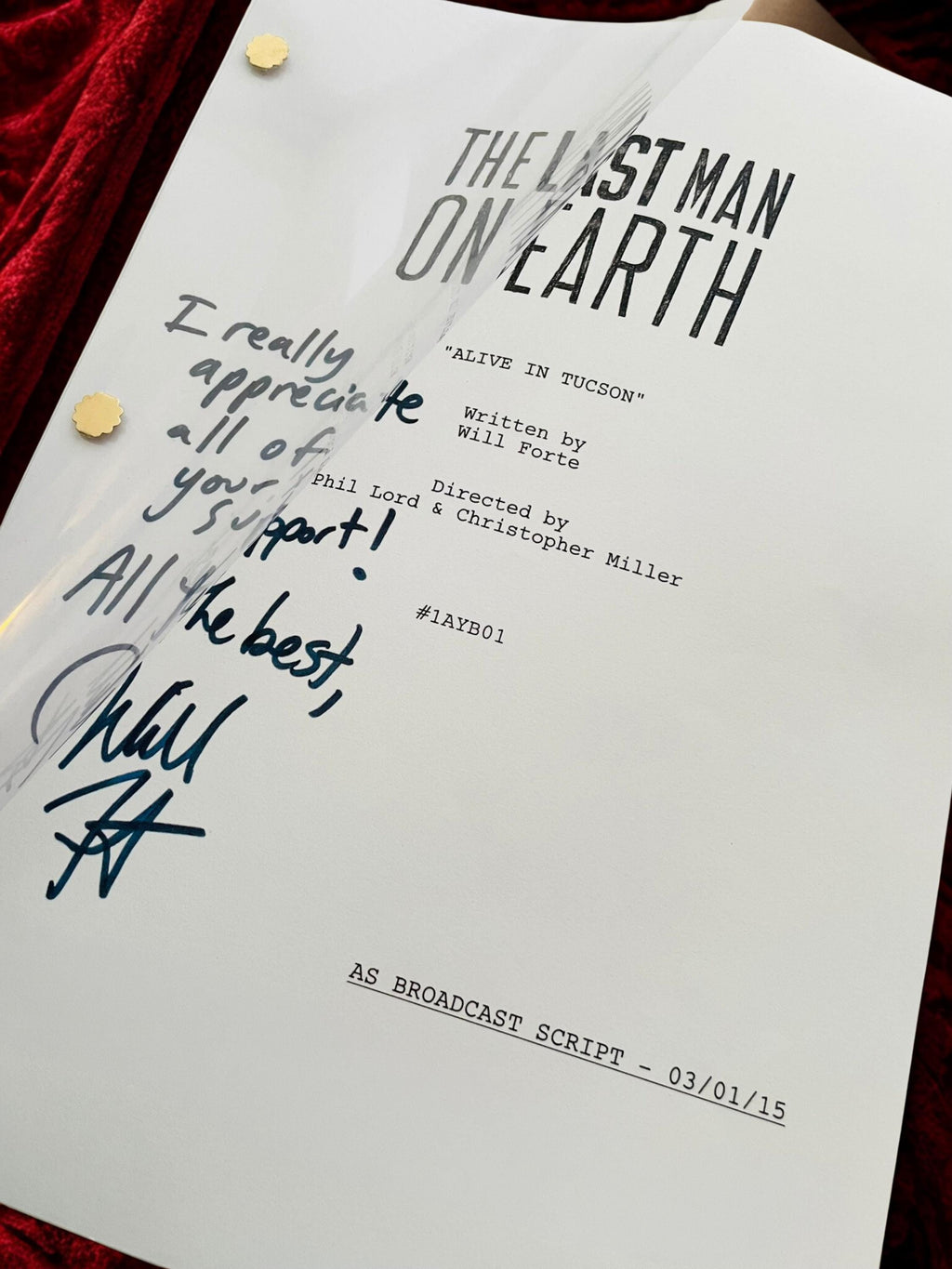 Last Man On Earth, Signed TV Pilot Script, Full Screenplay Reproduction + Cast Autographs