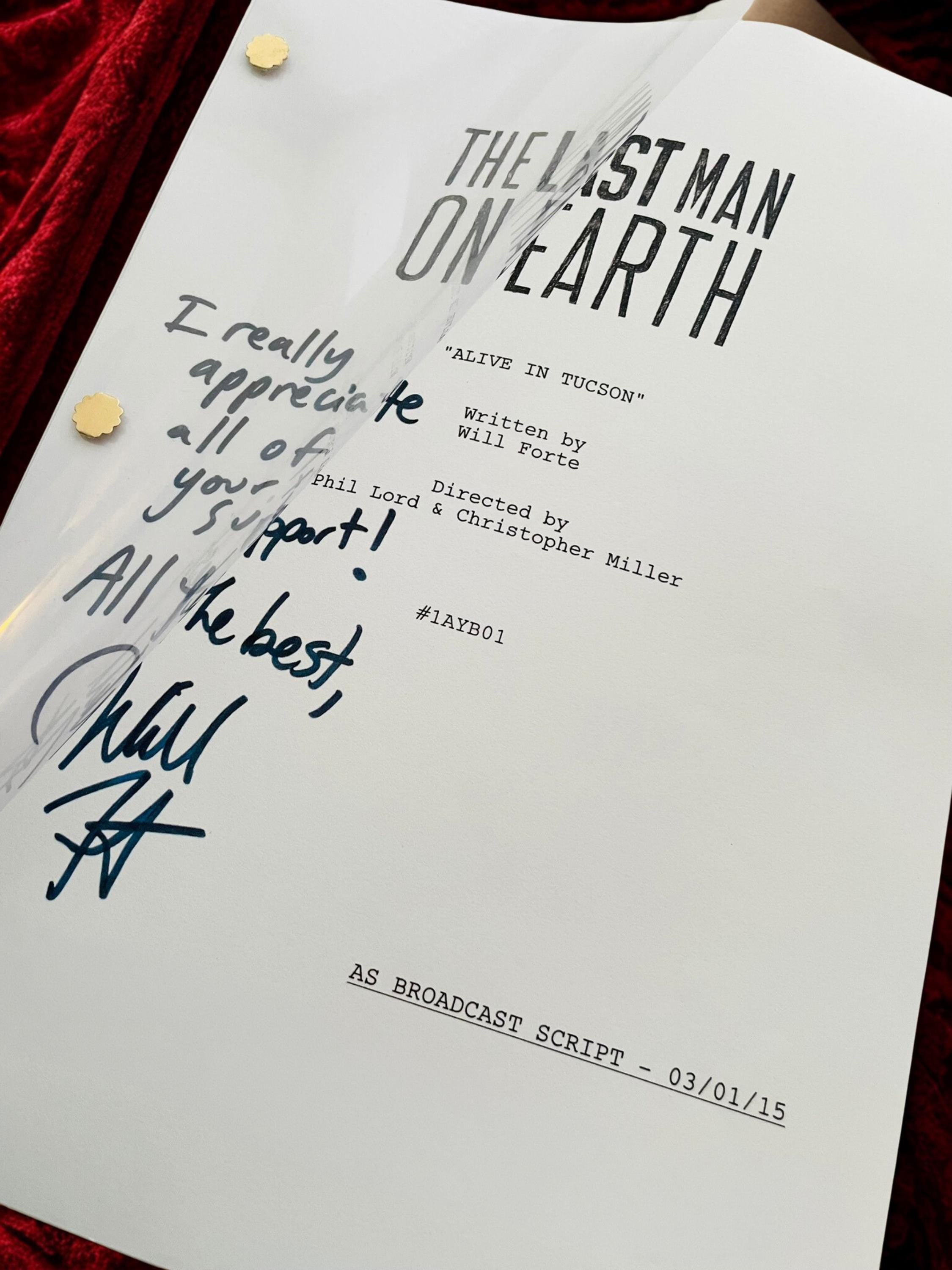 Last Man On Earth, Signed TV Pilot Script, Full Screenplay Reproduction + Cast Autographs