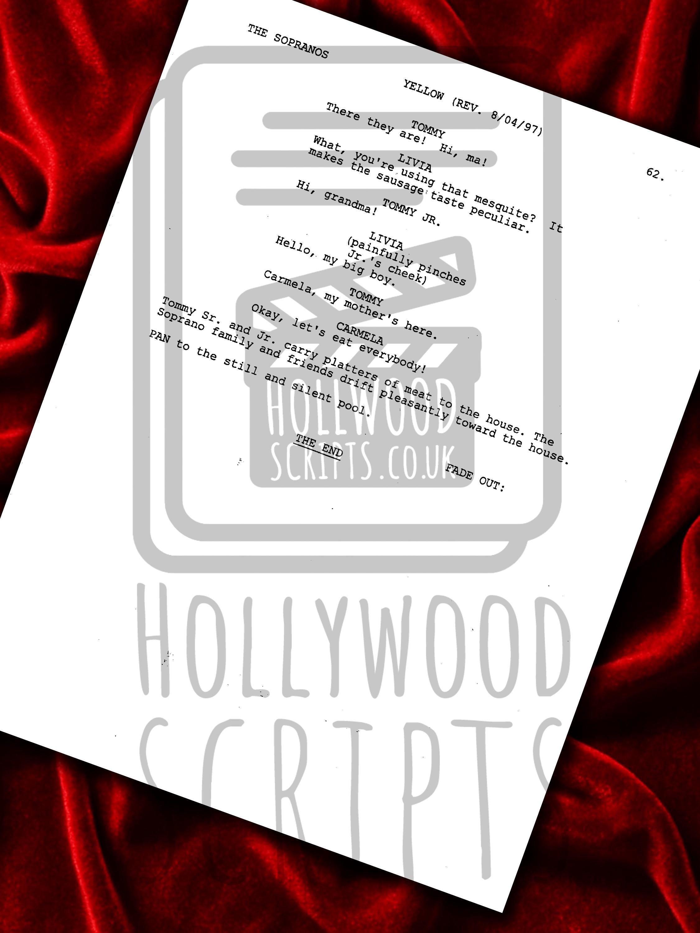 The Sopranos Signed TV Pilot Script, Full Screenplay Framed Reproduction + Cast Autographs, Movie Props