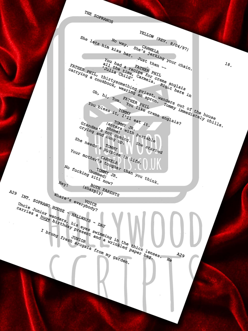 The Sopranos, Signed TV Pilot Script, Full Screenplay Reproduction + Cast Autographs, Sopranos Merch, Movie Props