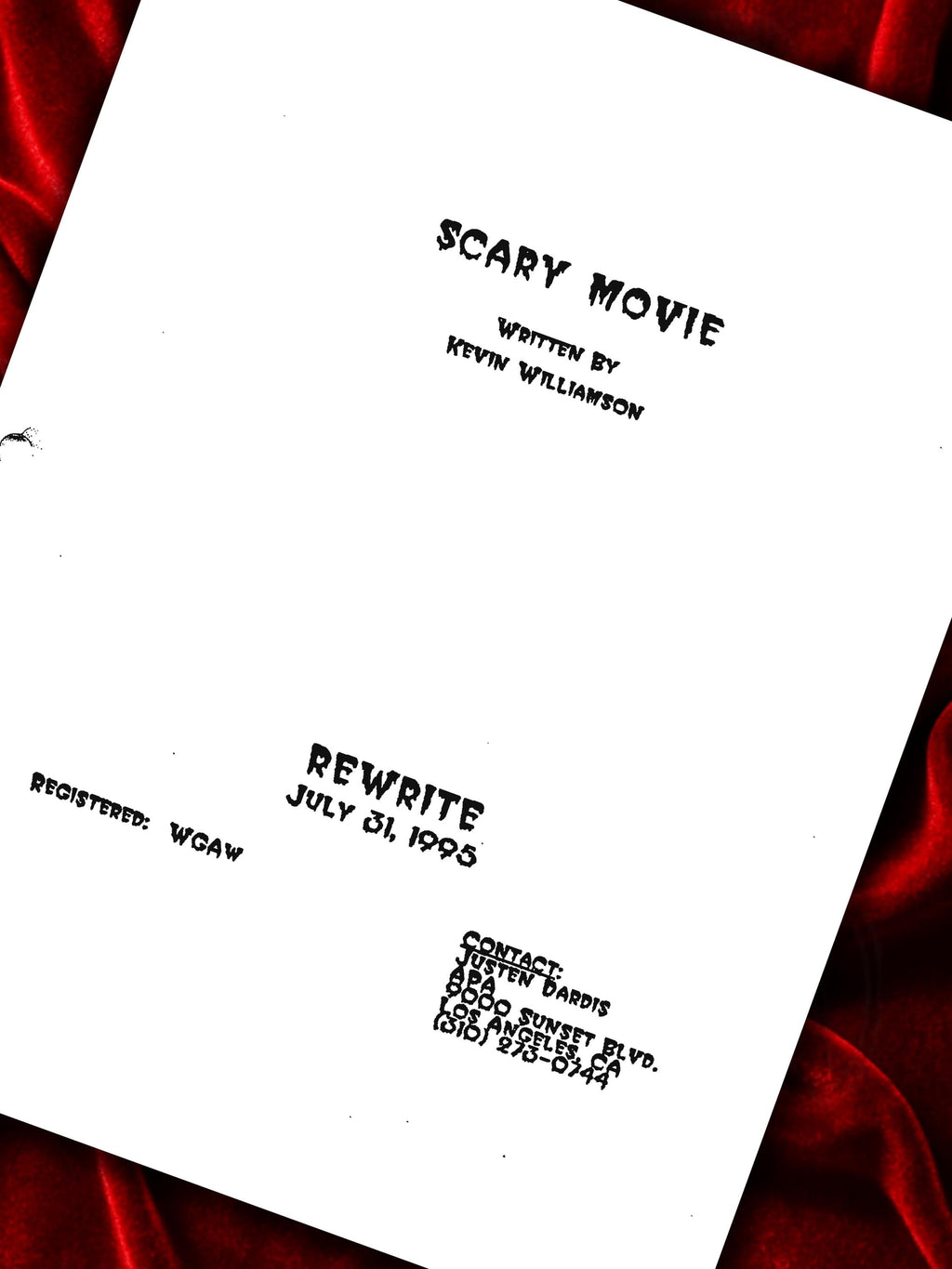 SCREAM Signed Movie Script, Full Screenplay Reproduction + Cast Autographs