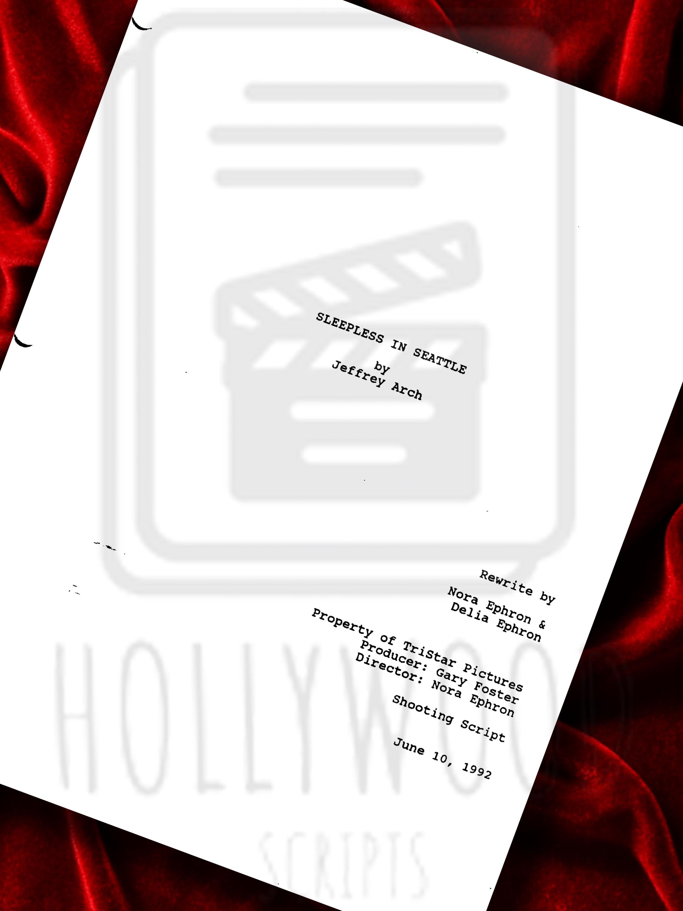 Sleepless In Seattle, Signed Movie Script Framed Reproduction