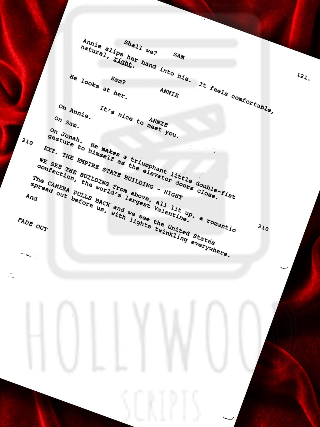 Sleepless In Seattle Movie Script, Full Screenplay Reproduction + Cast Autographs with Tom Hanks, Meg Ryan Autograph