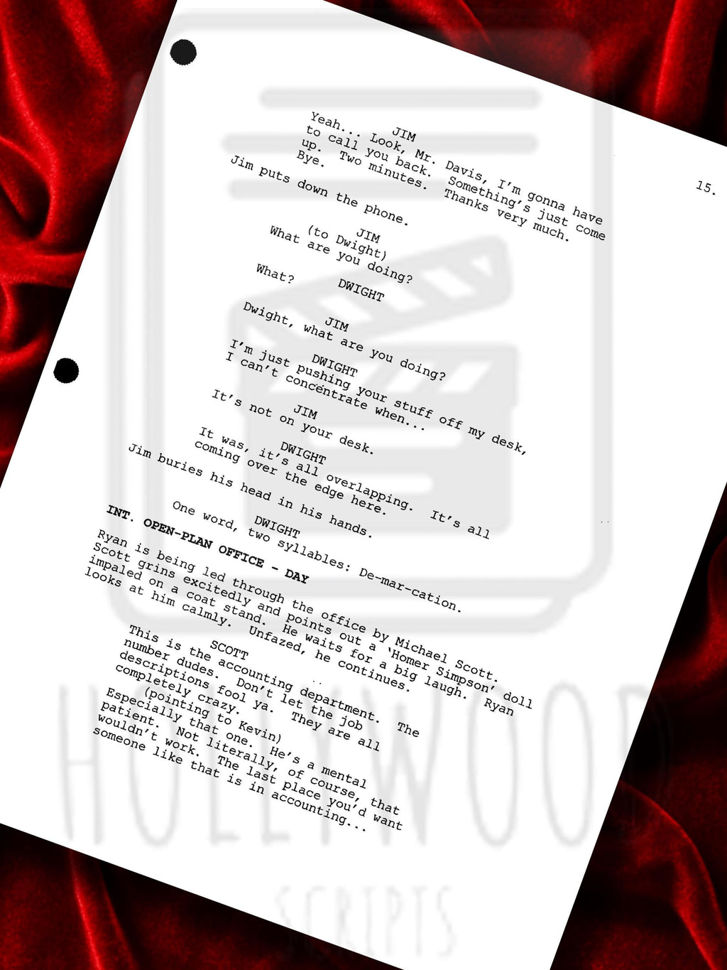 The Office Signed TV Pilot Script, Full Screenplay Reproduction + Cast Autographs, Dunder Mifflin, Jim & Pam