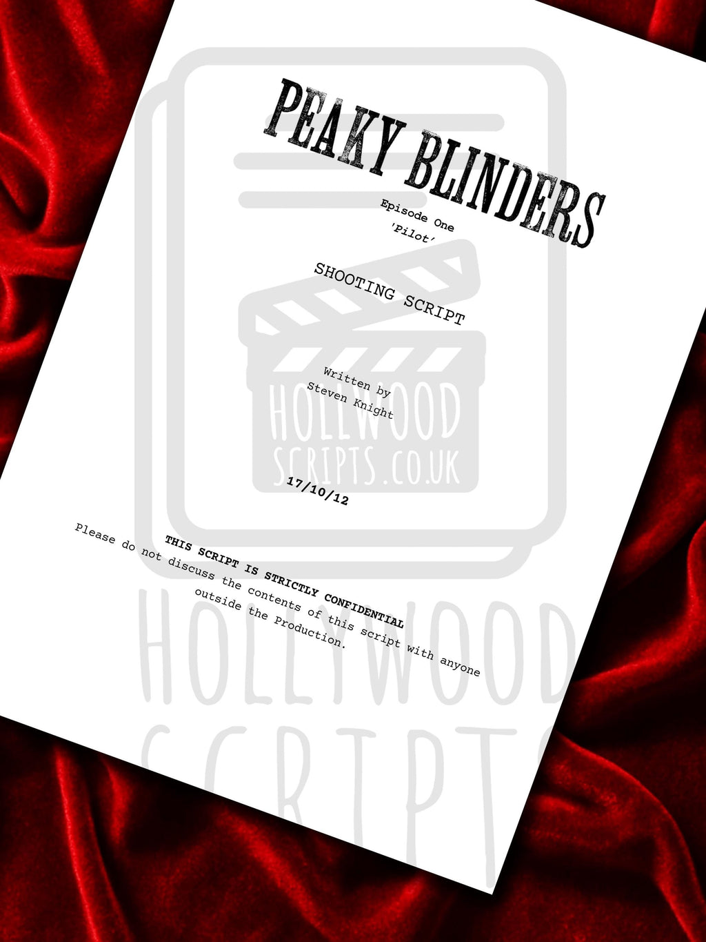 Peaky Blinders Signed TV Pilot Script, Full Screenplay Reproduction + Cast Autographs